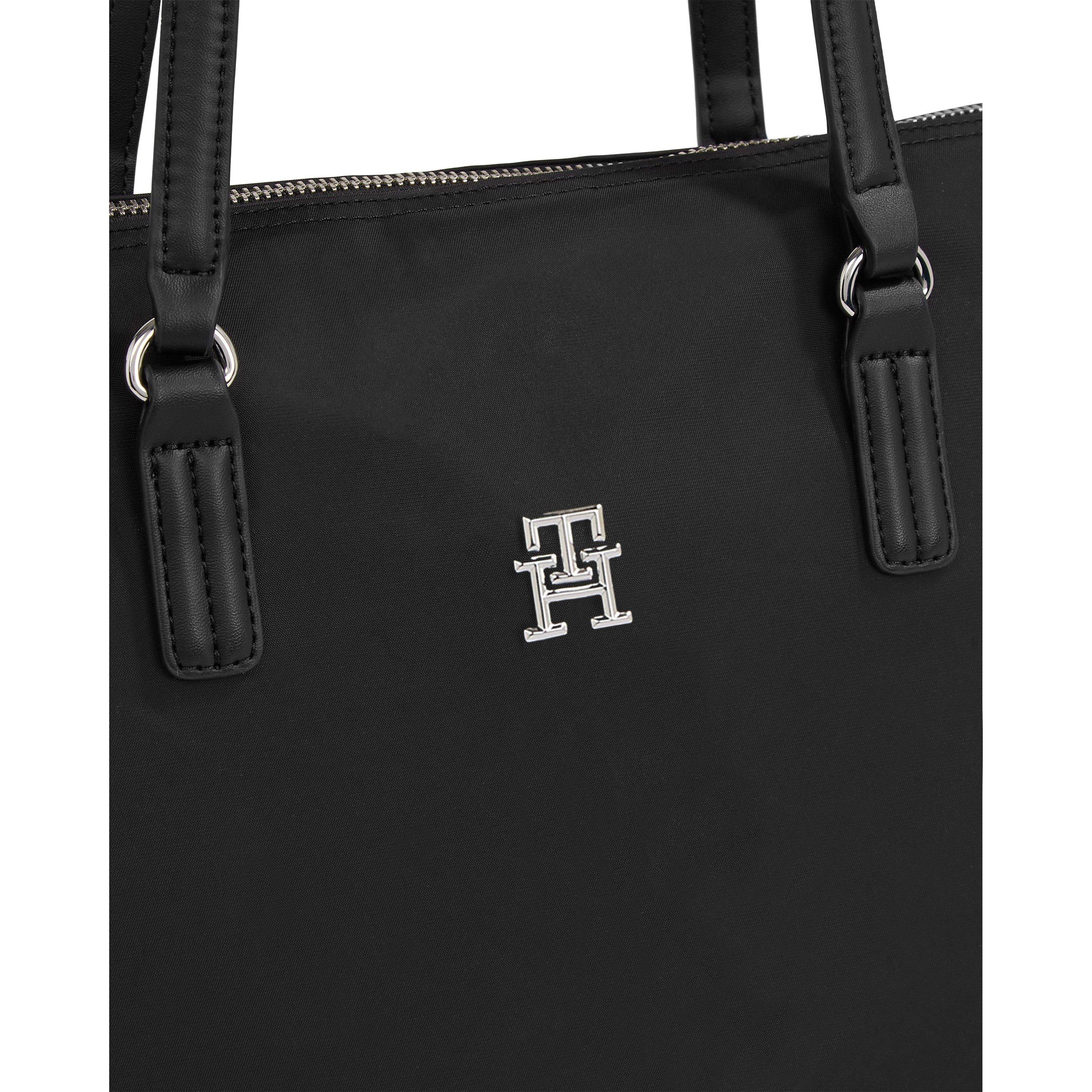Zwart - Tommy Hilfiger - TH Monogram Plaque Tote Bag - 5