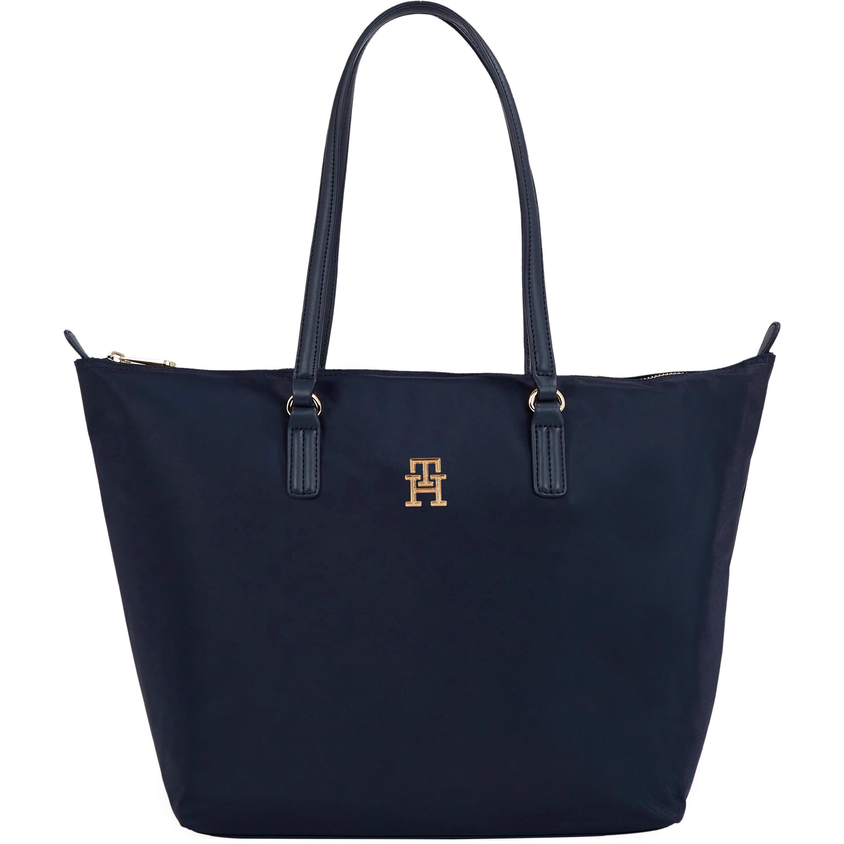 Tommy Hilfiger TH Monogram Plaque Tote Bag - Space Blue