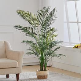 LIFE IDEAS Artificial Tall Potted Palm Tree Indoor Outdoor