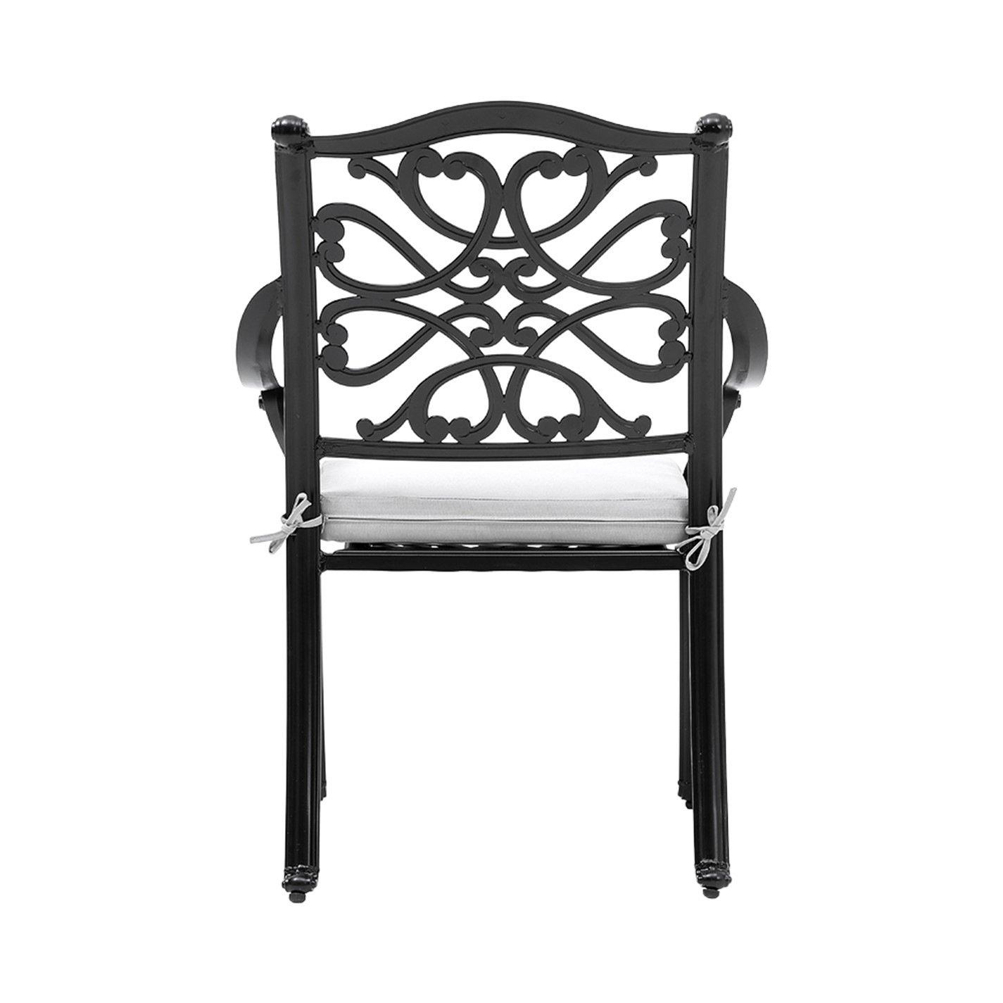 Blackgrey - Breeins - 4Pcs Aluminum Patio Dining Armchair with Cushion - 7