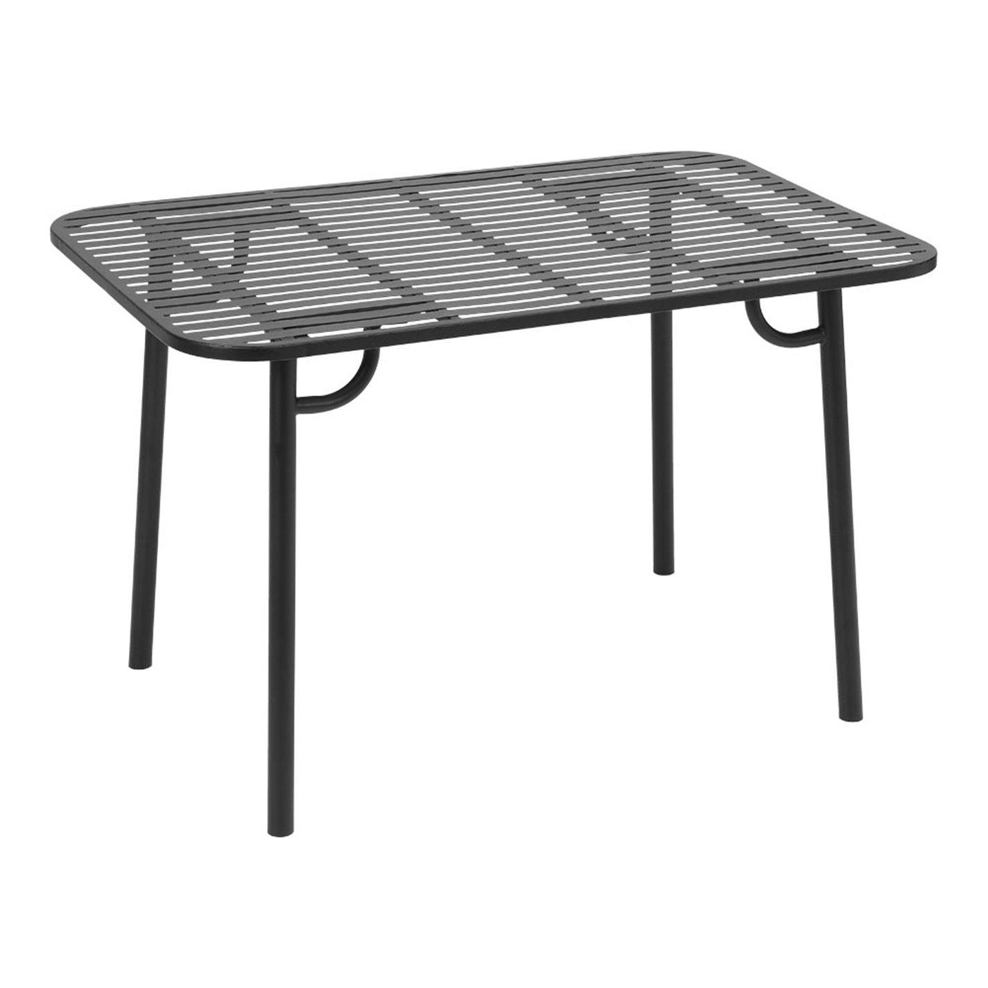 Black - Breeins - 1.2m Outdoor Garden Metal Table - 3