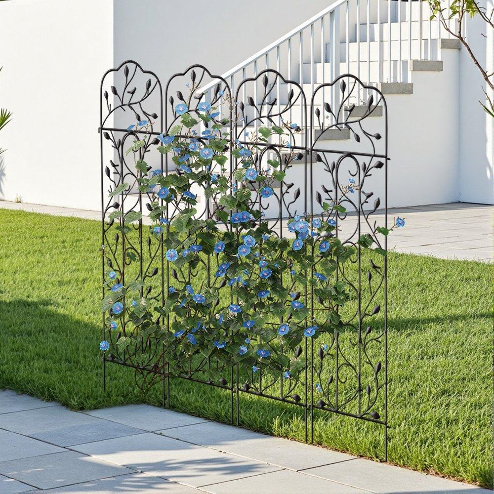 Black - Breeins - 2Pcs Garden Trellis for Climbing Plants - 2