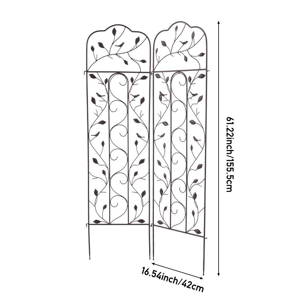 Black - Breeins - 2Pcs Garden Trellis for Climbing Plants - 8