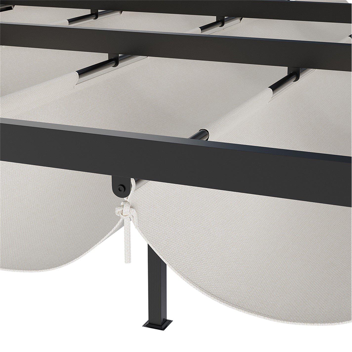 Black And White - Breeins - 13x10ft Aluminium Pergola with Retractable Roof - 7