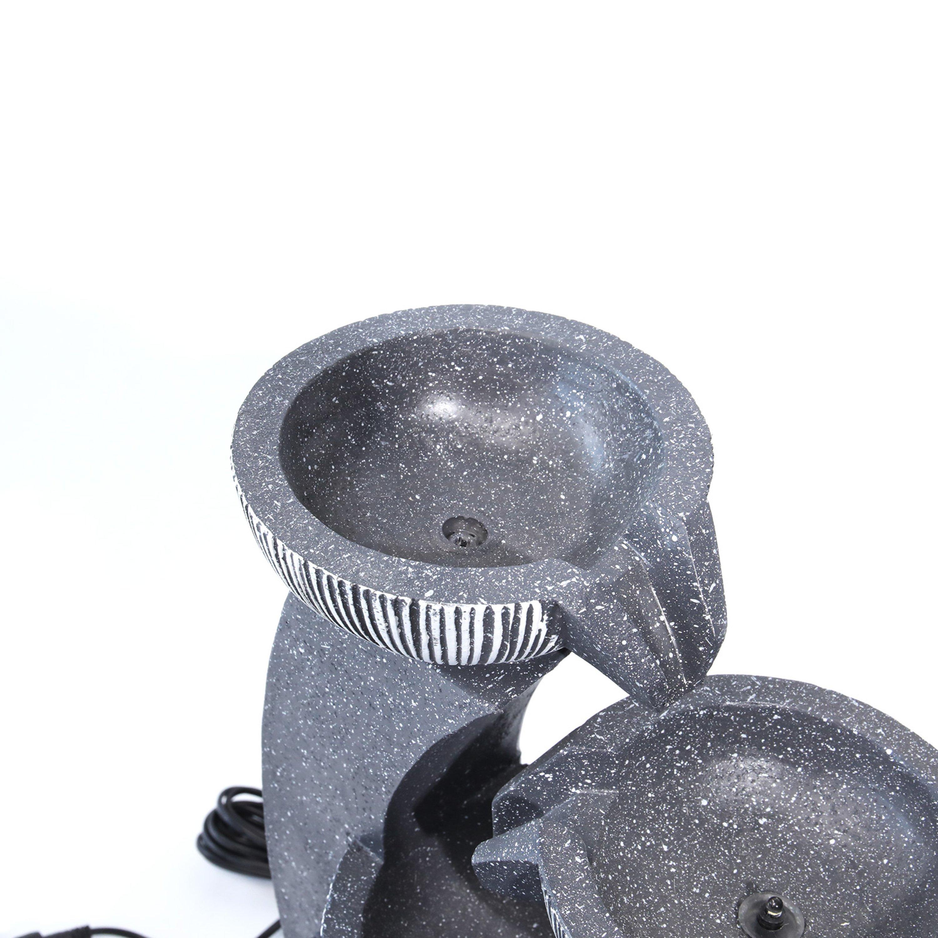 Black - Breeins - Electric Freestanding Fountain Rockery Decor - 7