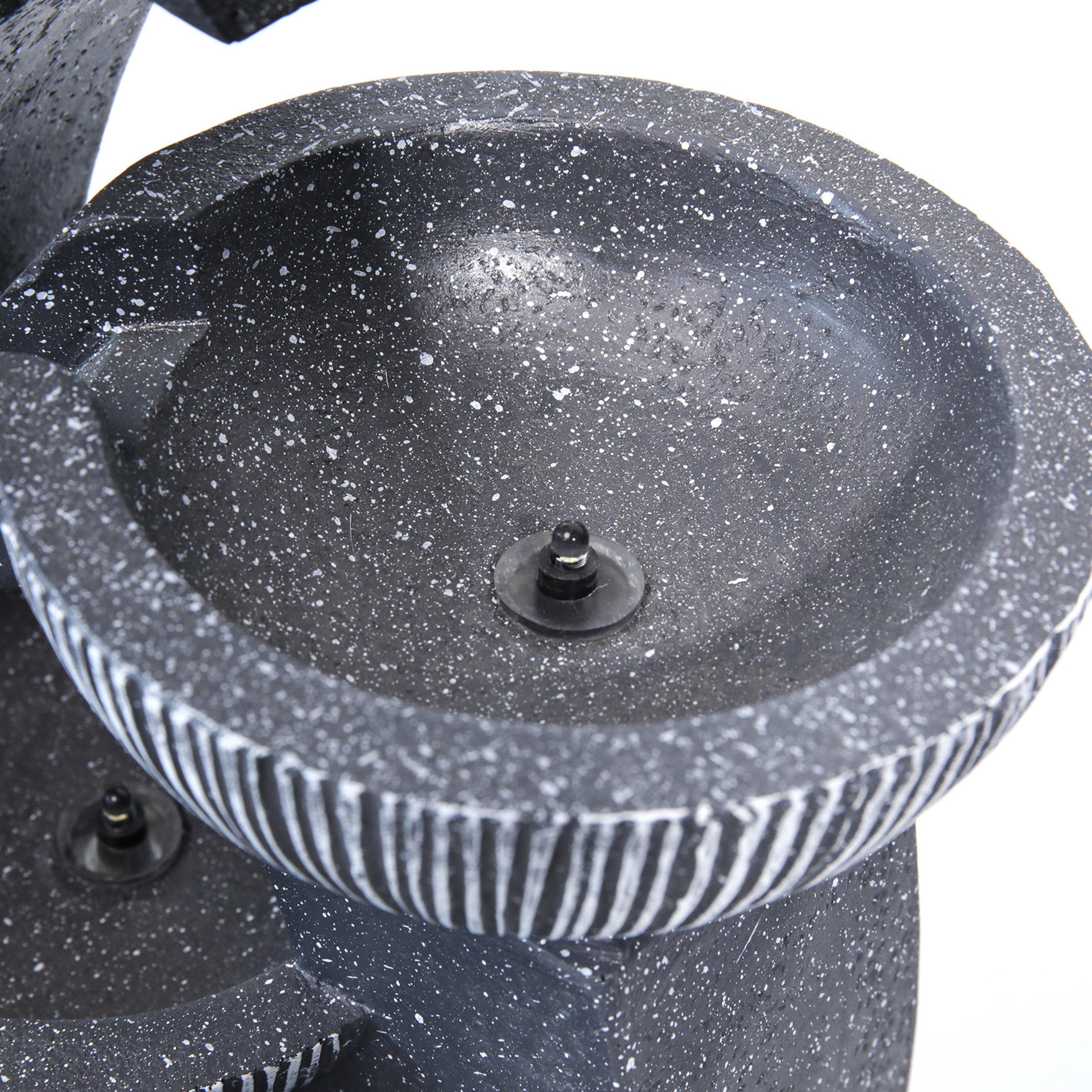 Black - Breeins - Electric Freestanding Fountain Rockery Decor - 8