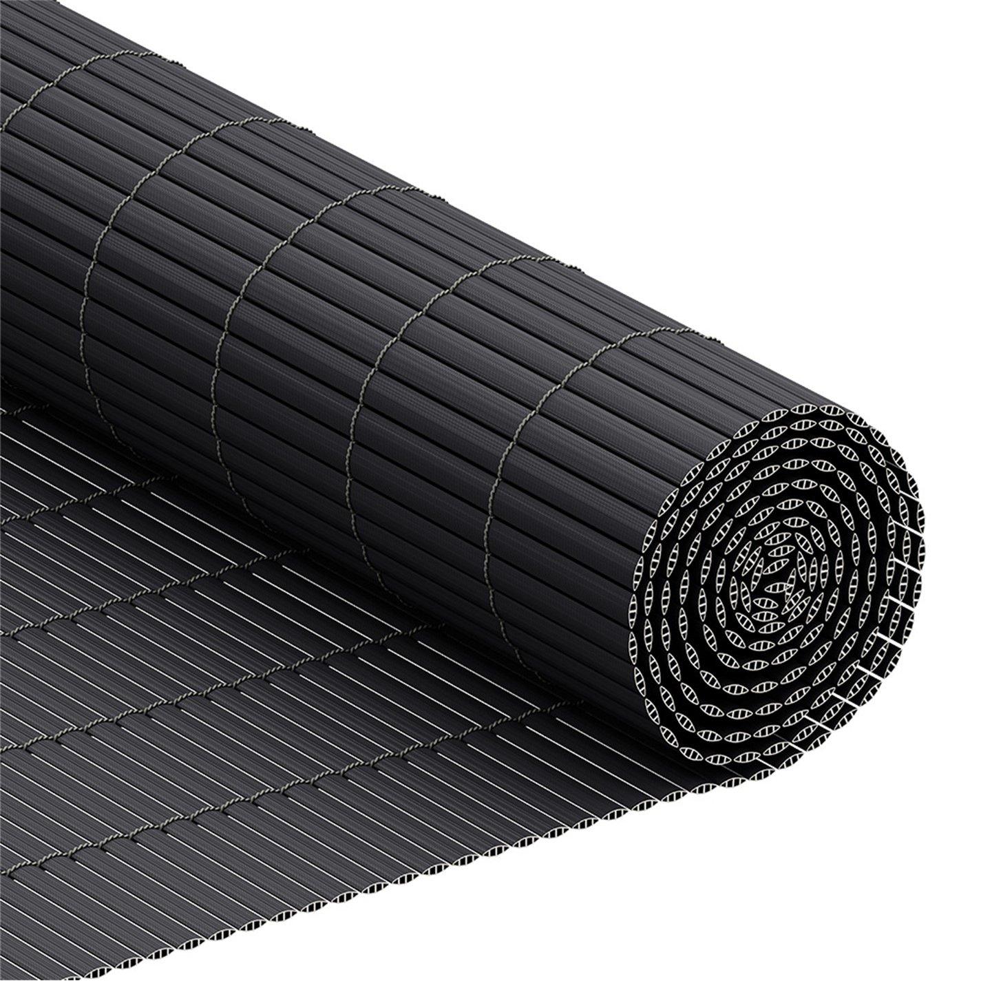 Grey - Breeins - 5 x 1.5m Waterproof PVC Privacy Screening Fence - 6