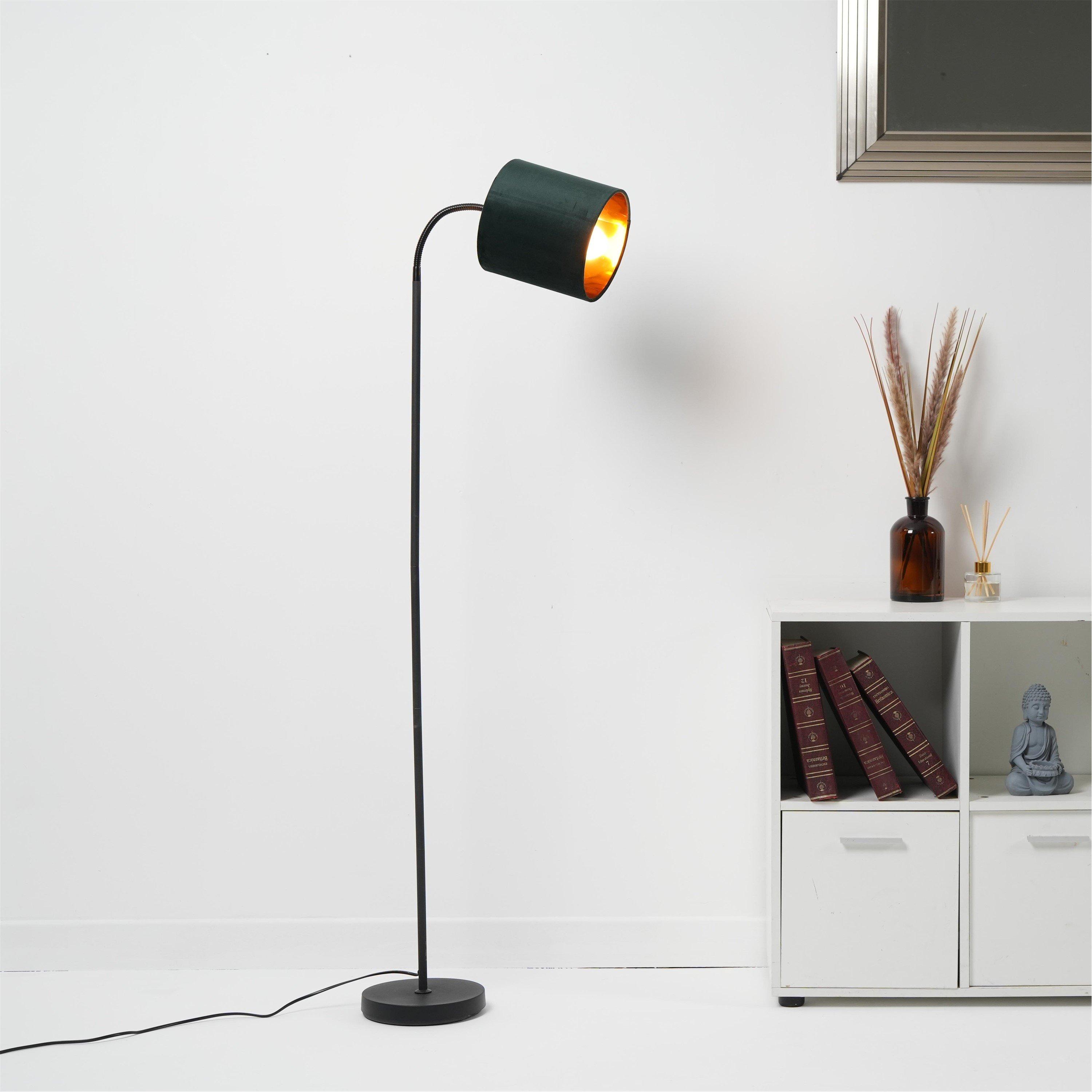 Green - K Living - Hove Floor Lamp with Green Shade - 2