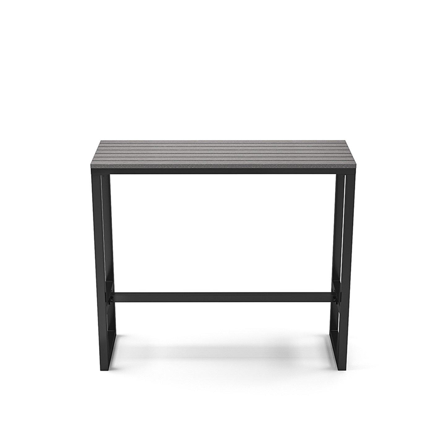 Grey And Black - Breeins - Modern Garden Bistro High Bar Table Grey - 5
