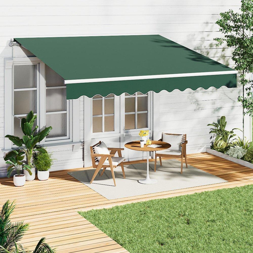 Green - Breeins - 350 x 300cm Retractable Patio Awning Window & Door - 1