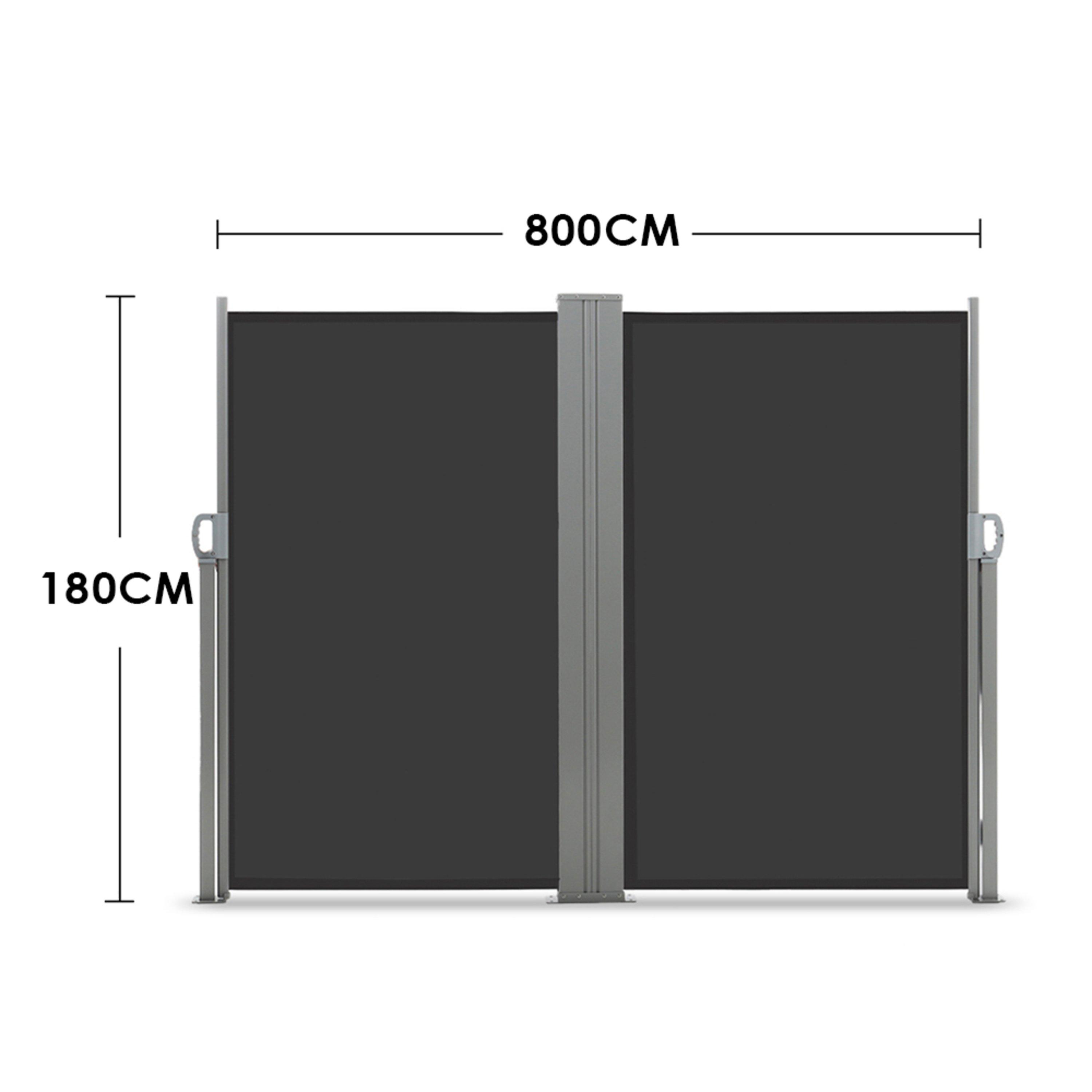 Grey - Breeins - Outdoor Retractable Privacy Side Awning - 11