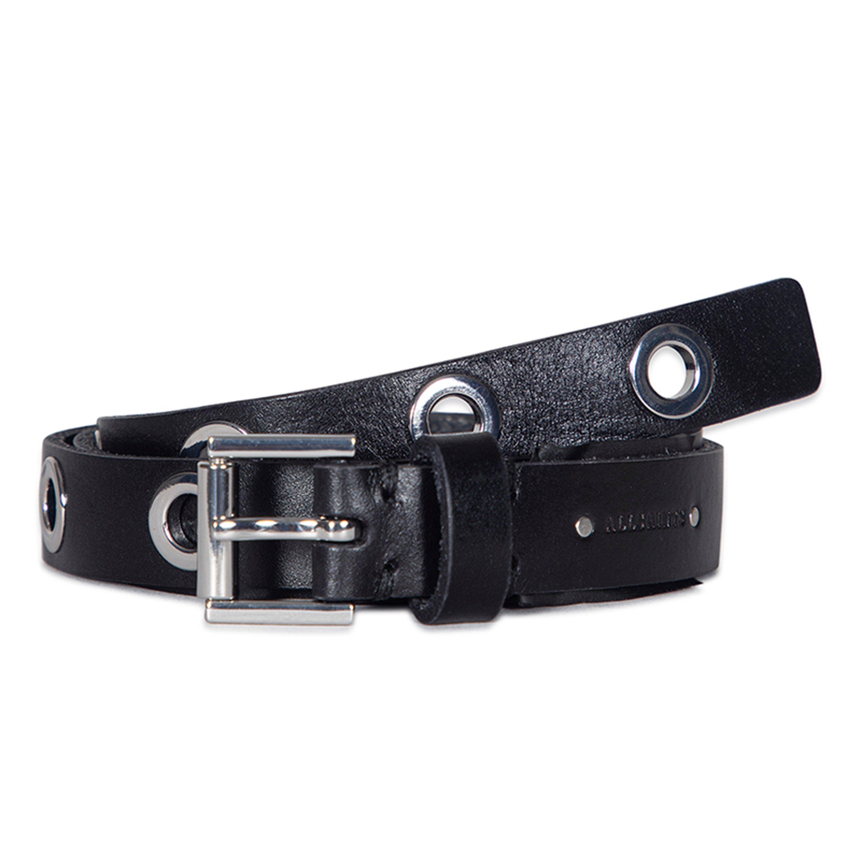 BLACK NICKEL - AllSaints - ALL SAINTS EYELET BELT - 1