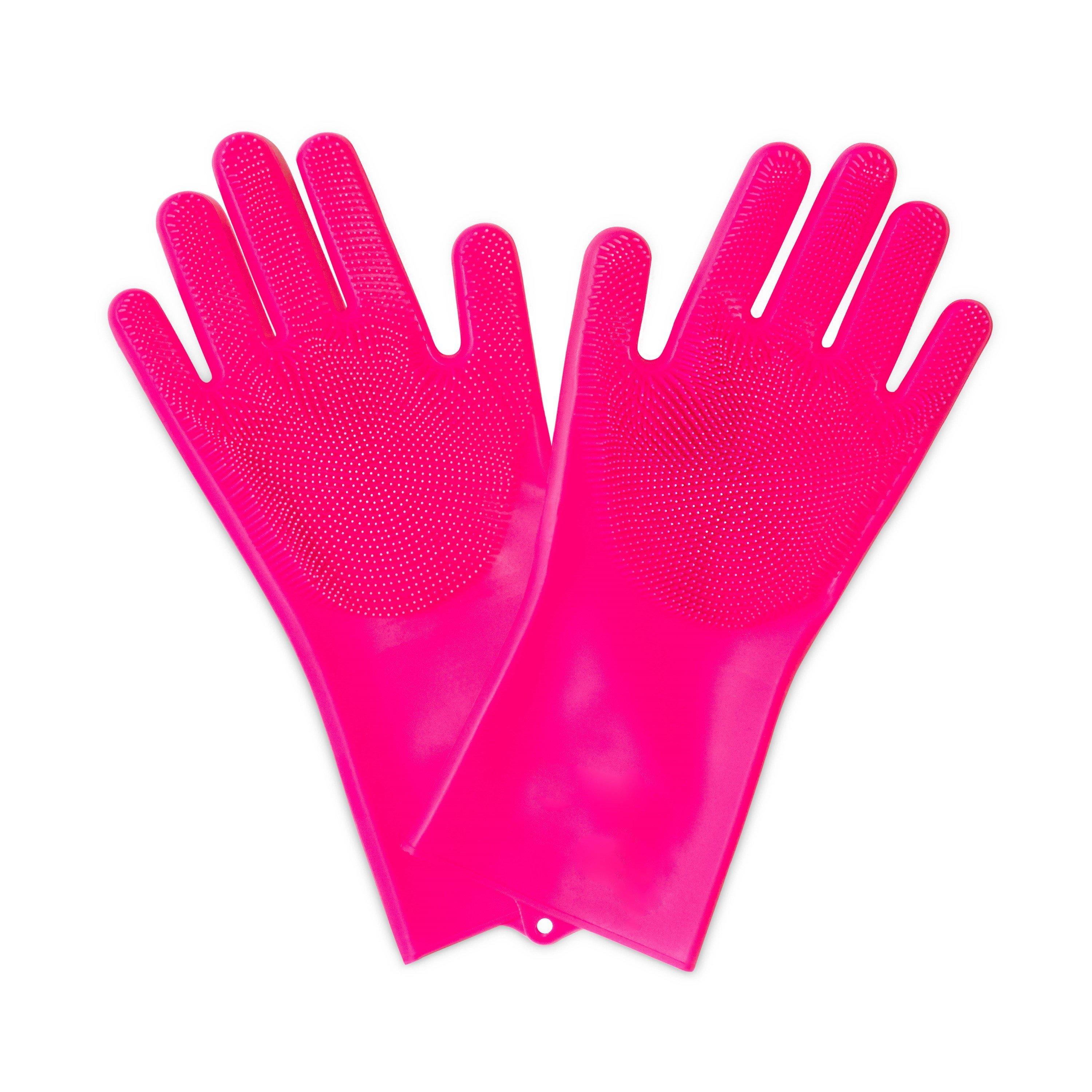 Pink - Muc-Off - Scrubber Gloves L - 1