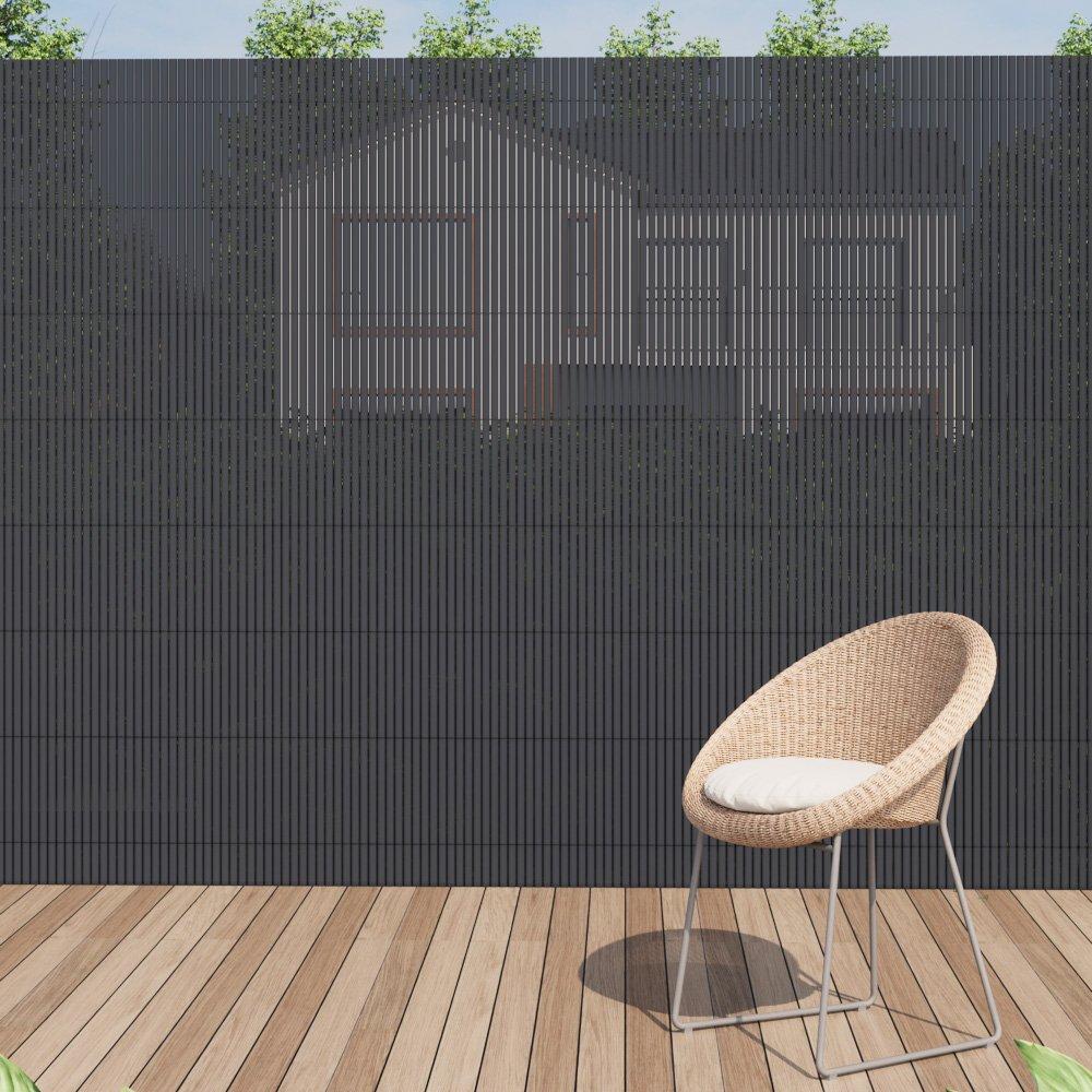 Breeins  1.5 X 5 M Pvc Privacy Fence Sun-Block Panel Screen - Grey