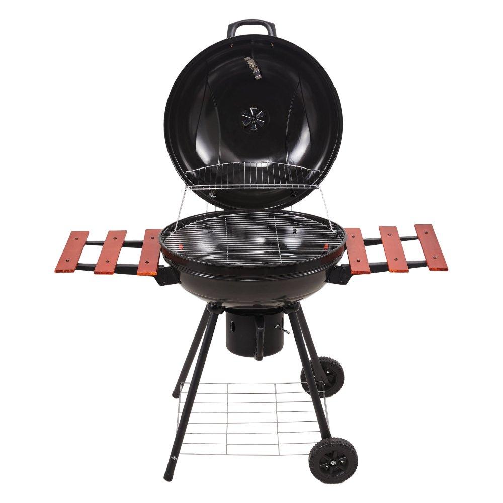 Black And Red - Breeins - Portable Kettle Charcoal BBQ Grill - 1