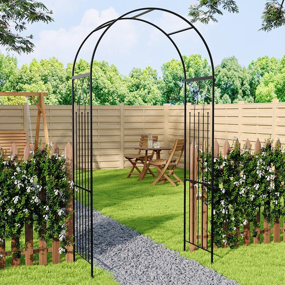 Black - Breeins - Multifunctional Iron Garden Arch - 1