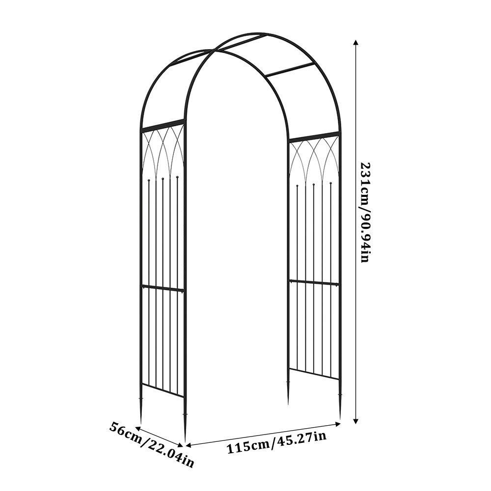 Black - Breeins - Multifunctional Iron Garden Arch - 8