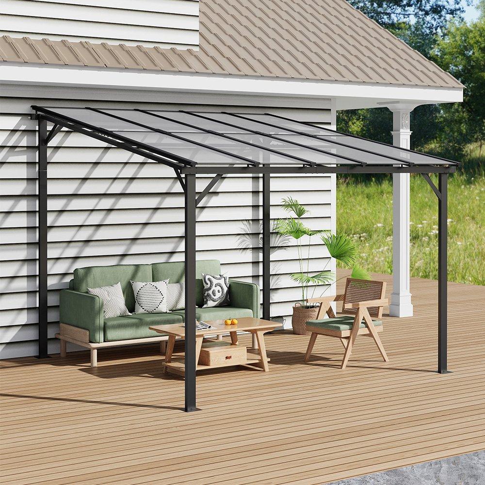 Grey - Breeins - Wall-Mounted Patio Canopy - 1