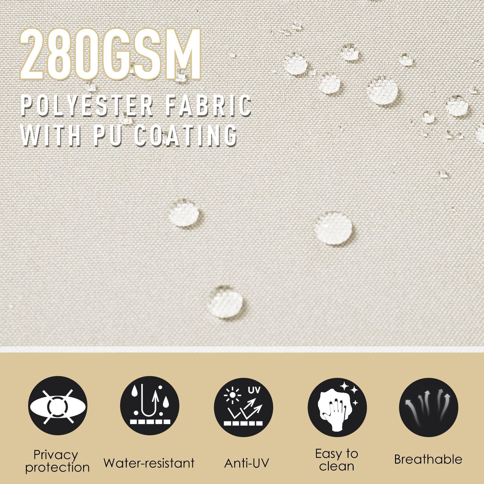 Beige - Breeins - Outdoor Retractable Privacy Side Awning - 3