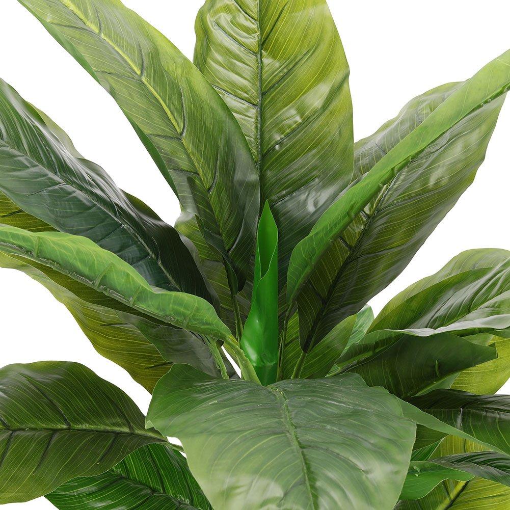 Green - LIFE IDEAS - 190cm Artificial Tropical Plant with Flowerpot - 3