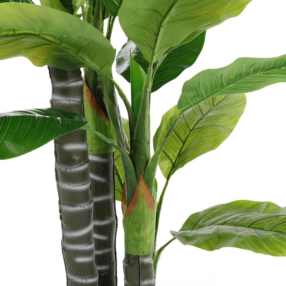 Green - LIFE IDEAS - 190cm Artificial Tropical Plant with Flowerpot - 4