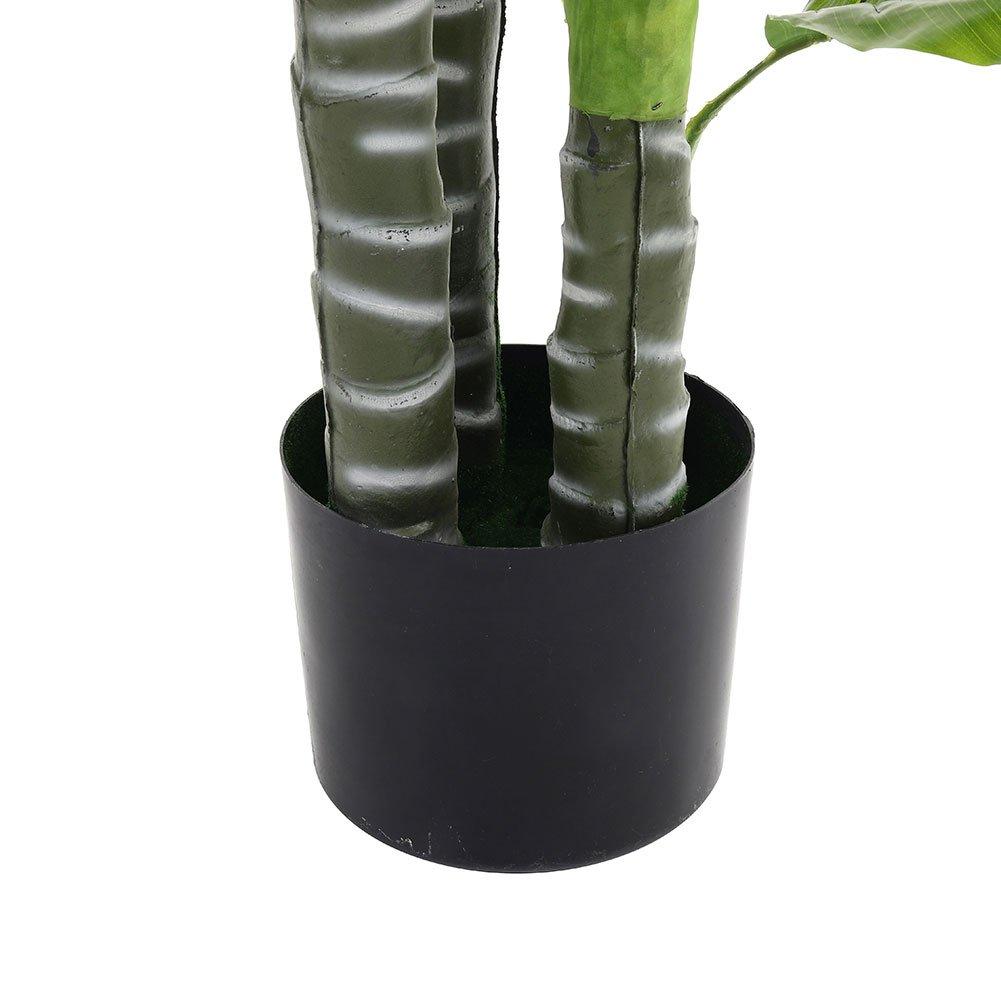 Green - LIFE IDEAS - 190cm Artificial Tropical Plant with Flowerpot - 5