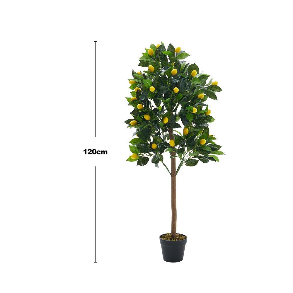 Green - LIFE IDEAS - 120cm Artificial Potted Lemon Tree - 7