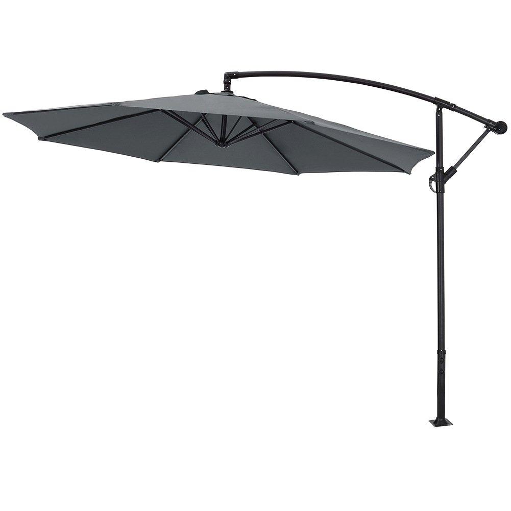 Grey - Breeins - 3M Grey Banana Cantilever Patio Parasol - 3