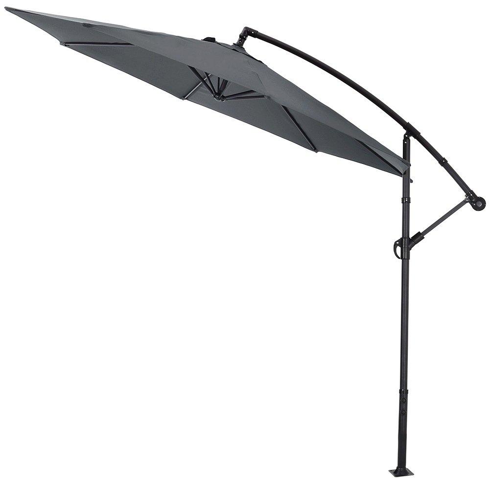 Grey - Breeins - 3M Grey Banana Cantilever Patio Parasol - 6