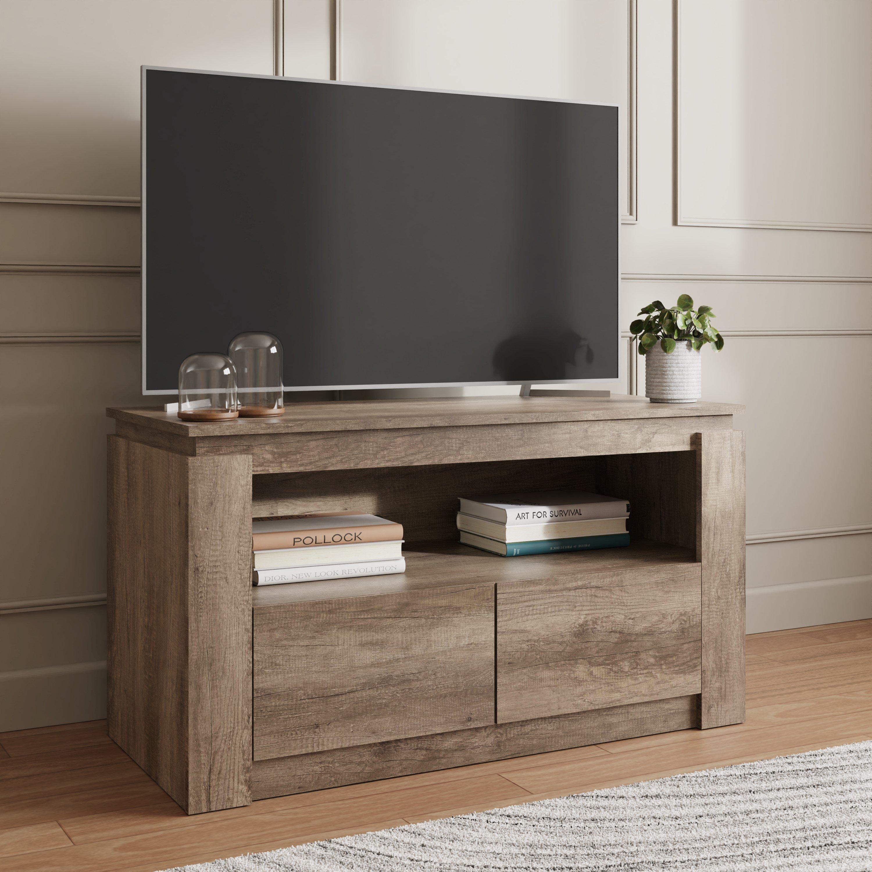Gfw  Canyon Oak 2 Drawer Tv Unit - Grey Oak