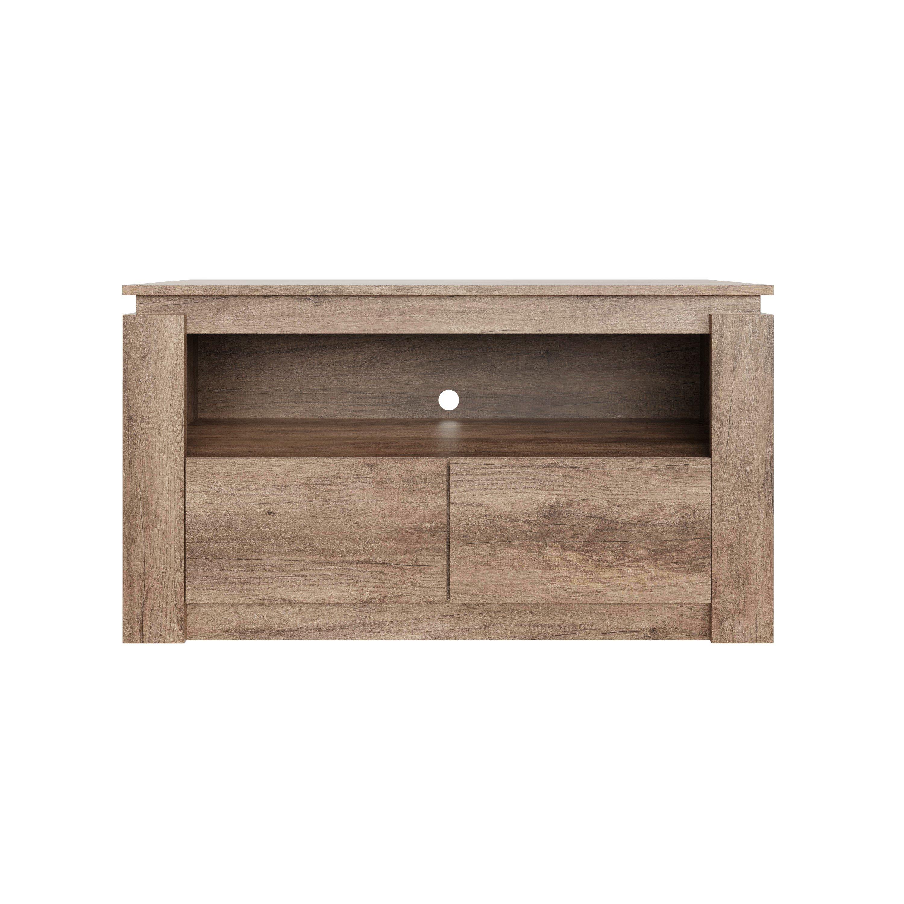 Grey Oak - GFW - Canyon Oak 2 Drawer TV Unit - 2