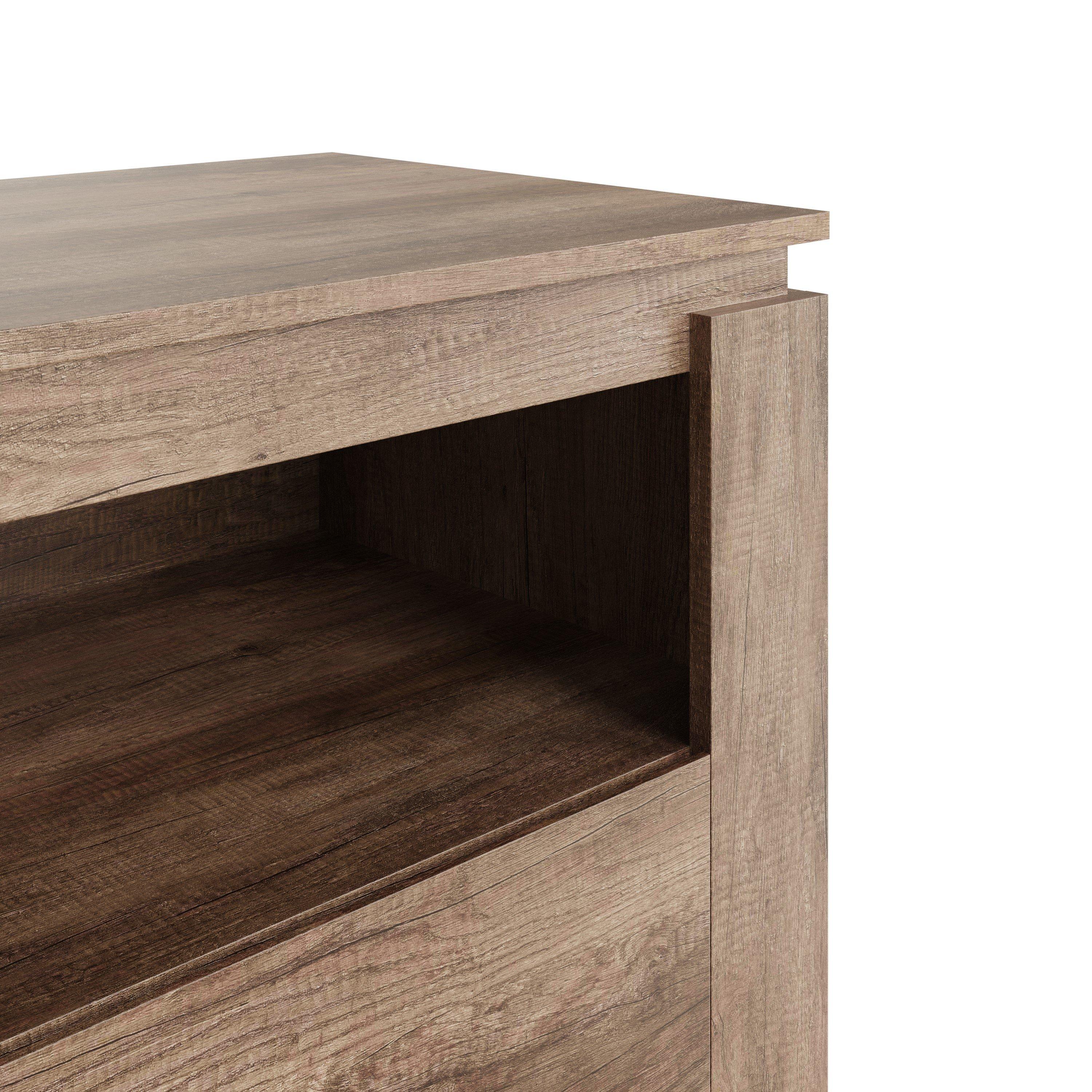 Grey Oak - GFW - Canyon Oak 2 Drawer TV Unit - 6