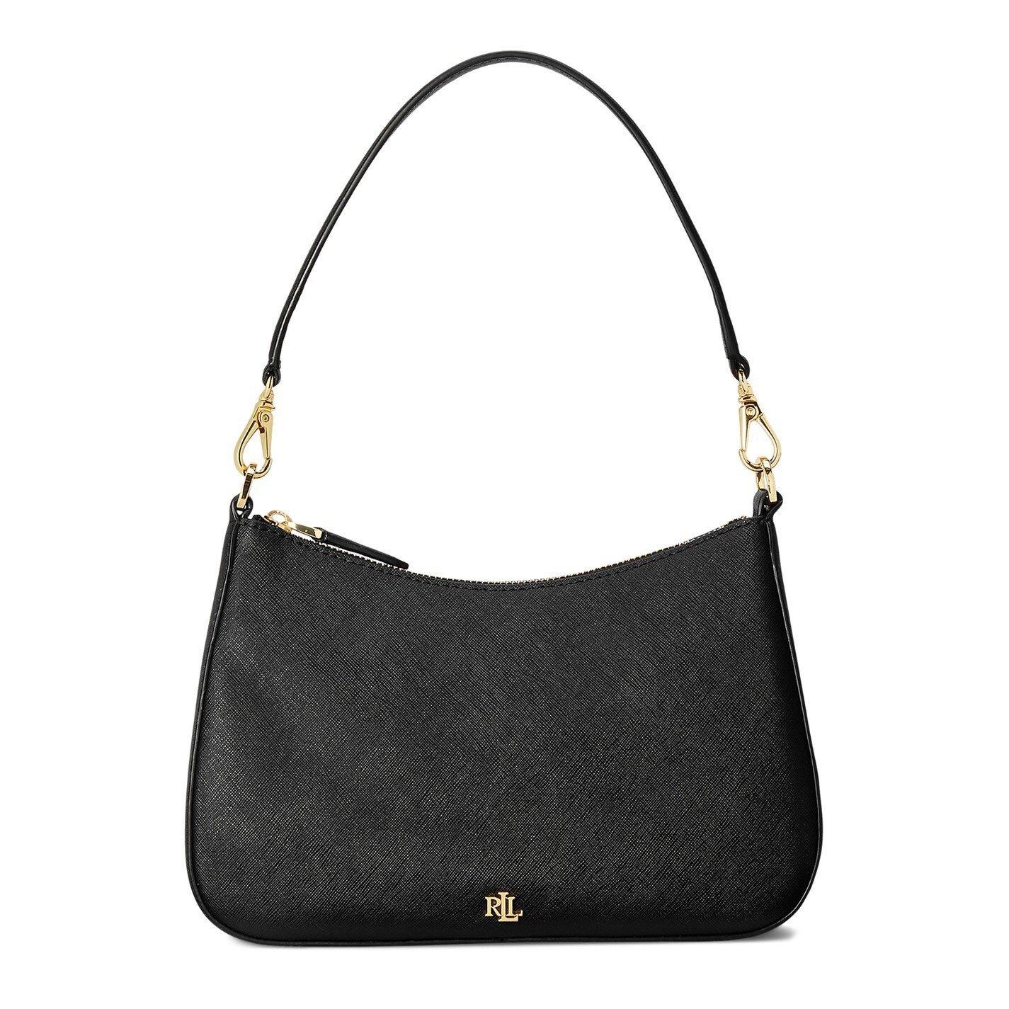 Black - Lauren by Ralph Lauren - Women's Danni Leather Textured Zip Shoulder Bag - 3