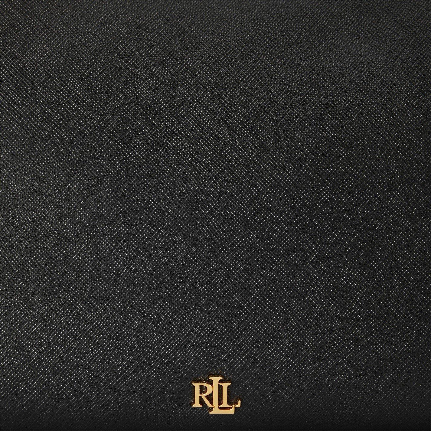 Black - Lauren by Ralph Lauren - Women's Danni Leather Textured Zip Shoulder Bag - 4