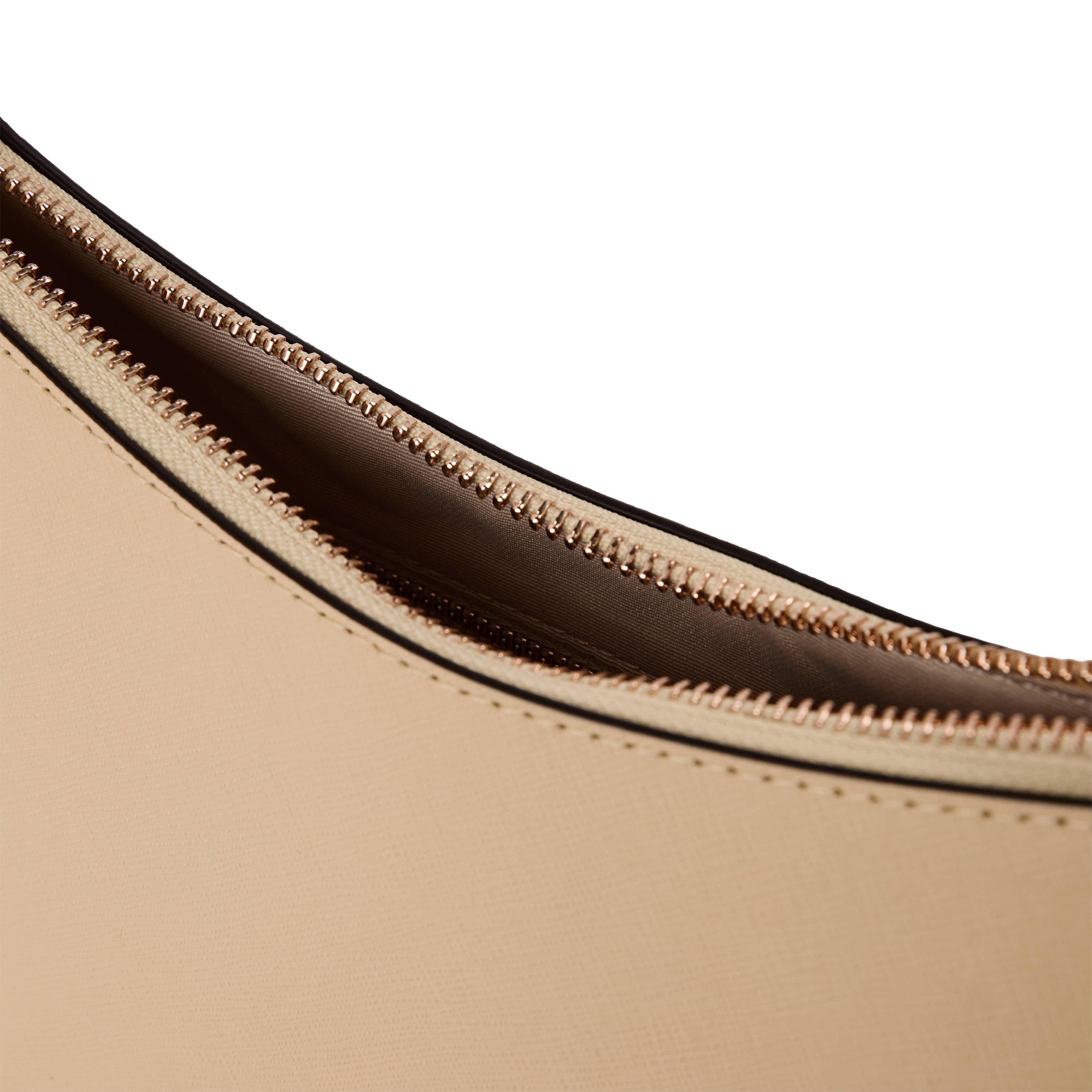 Birch Tan - Lauren by Ralph Lauren - Women's Danni Leather Shoulder Bag - 6