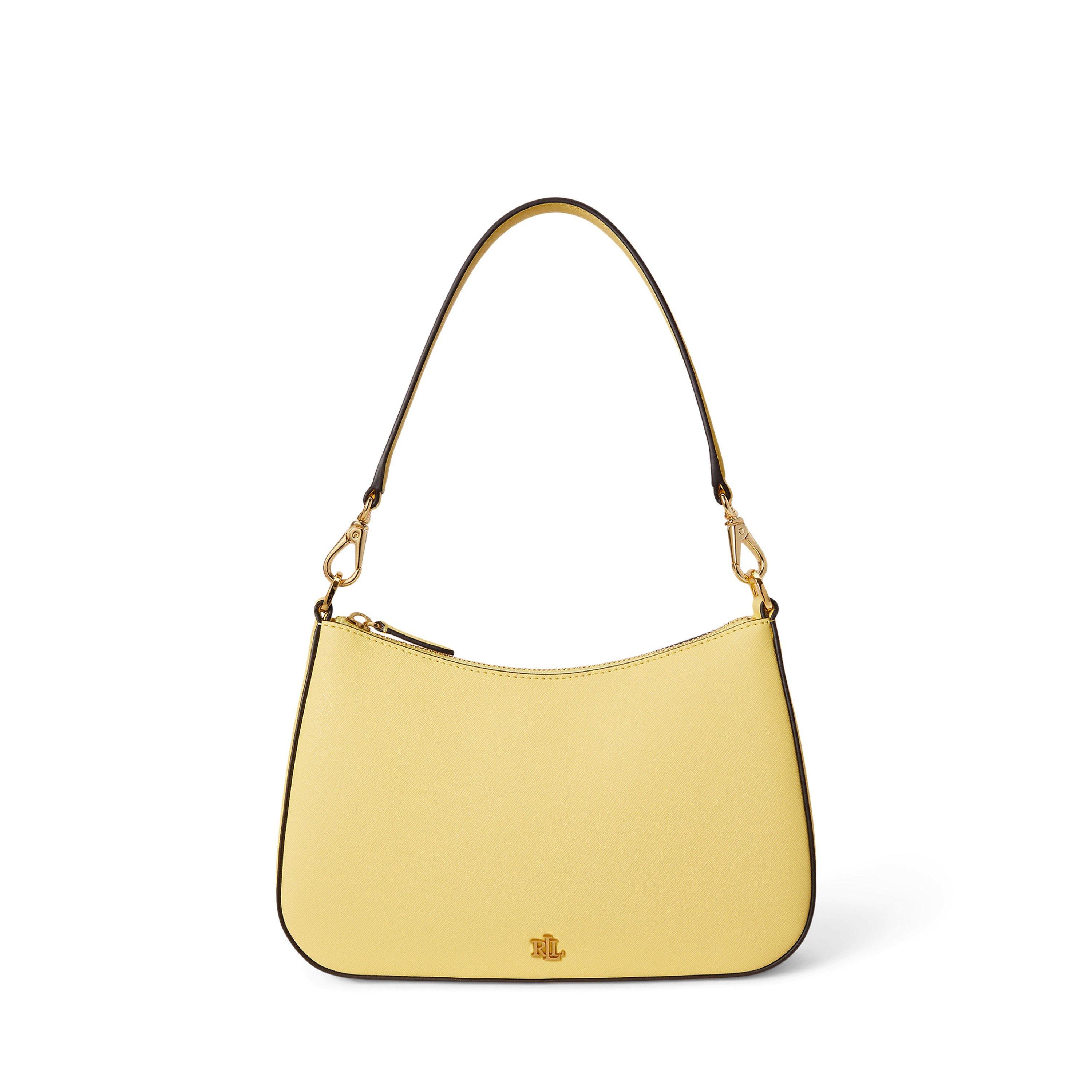 Lauren By Ralph Lauren Women's Danni Leather Shoulder Bag - Lemon Sorbet