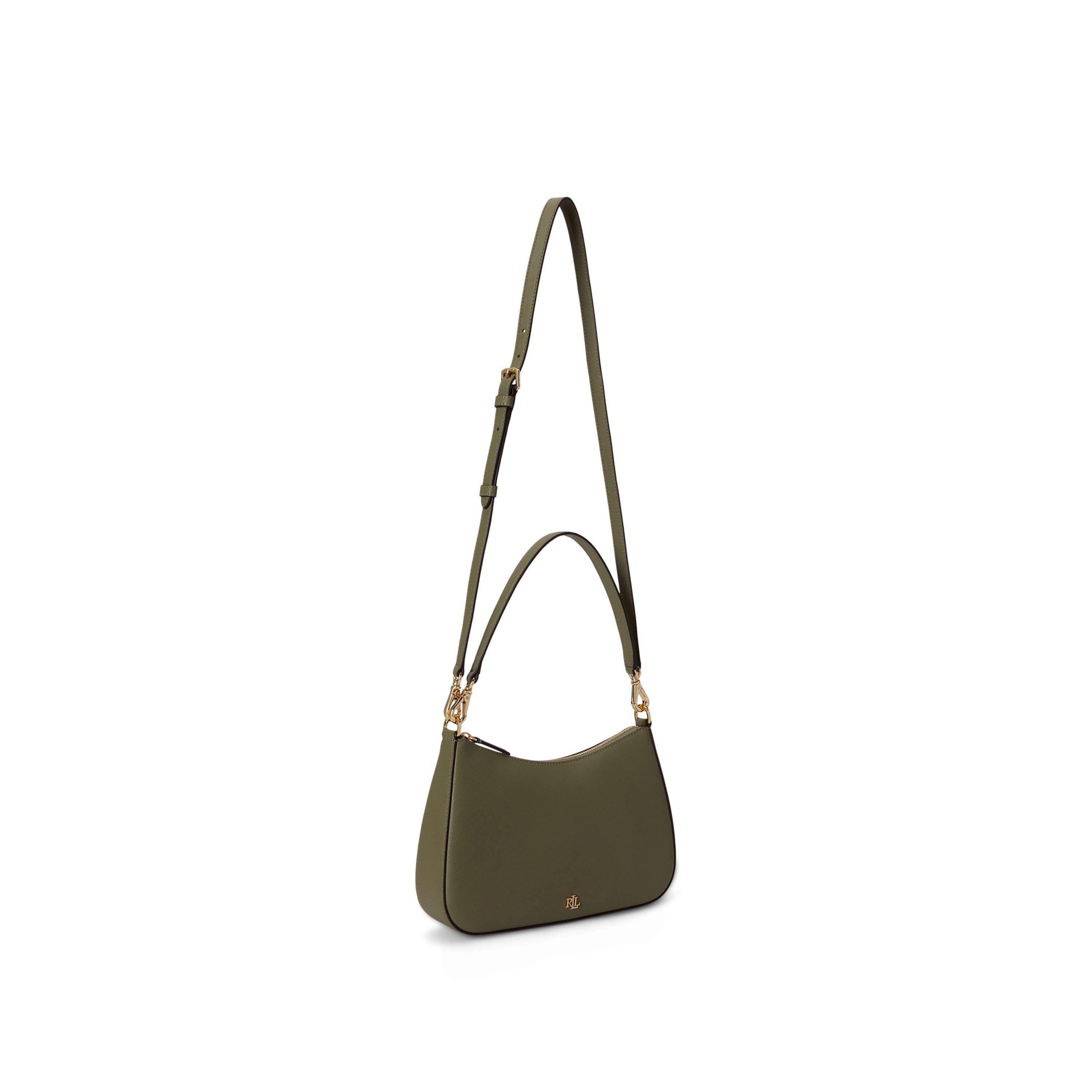 SAGE GREEN - Lauren by Ralph Lauren - Women's Danni Leather Shoulder Bag - 2