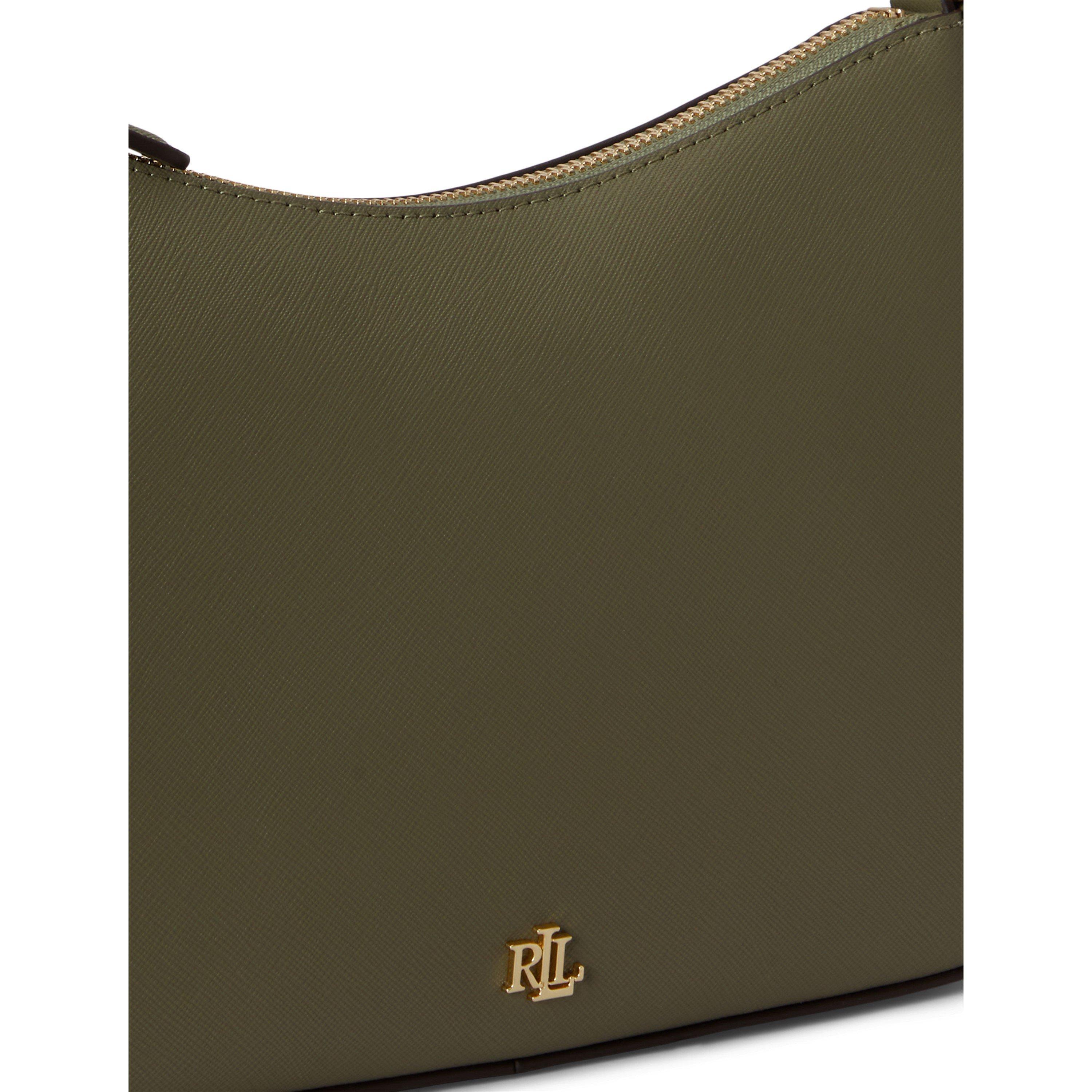 SAGE GREEN - Lauren by Ralph Lauren - Women's Danni Leather Shoulder Bag - 5