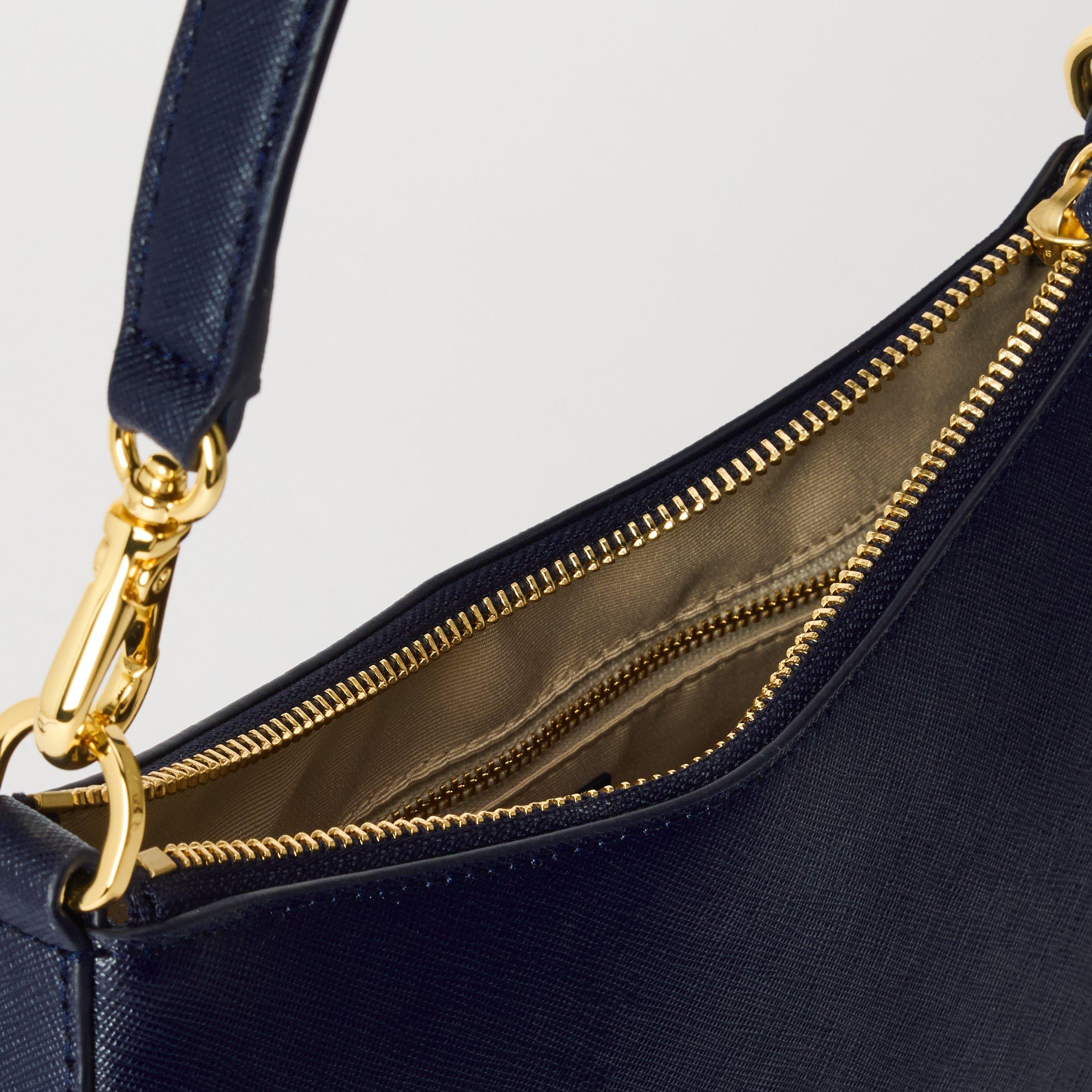 REFINED NAVY - Lauren by Ralph Lauren - Women's Danni Leather Shoulder Bag - 5