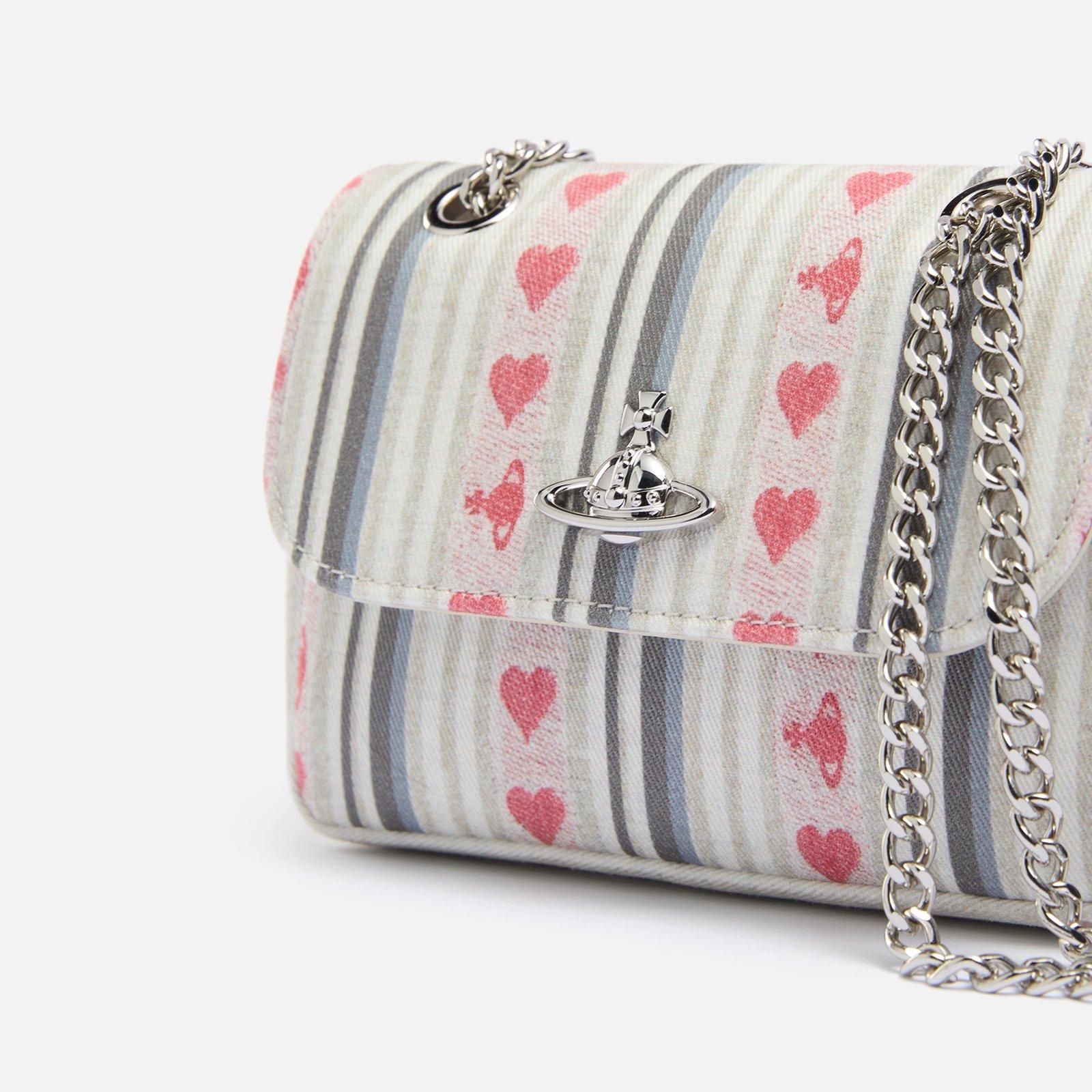 Heart/Stripe - Vivienne Westwood - Women's Viv Small Chain Shoulder Bag - 4
