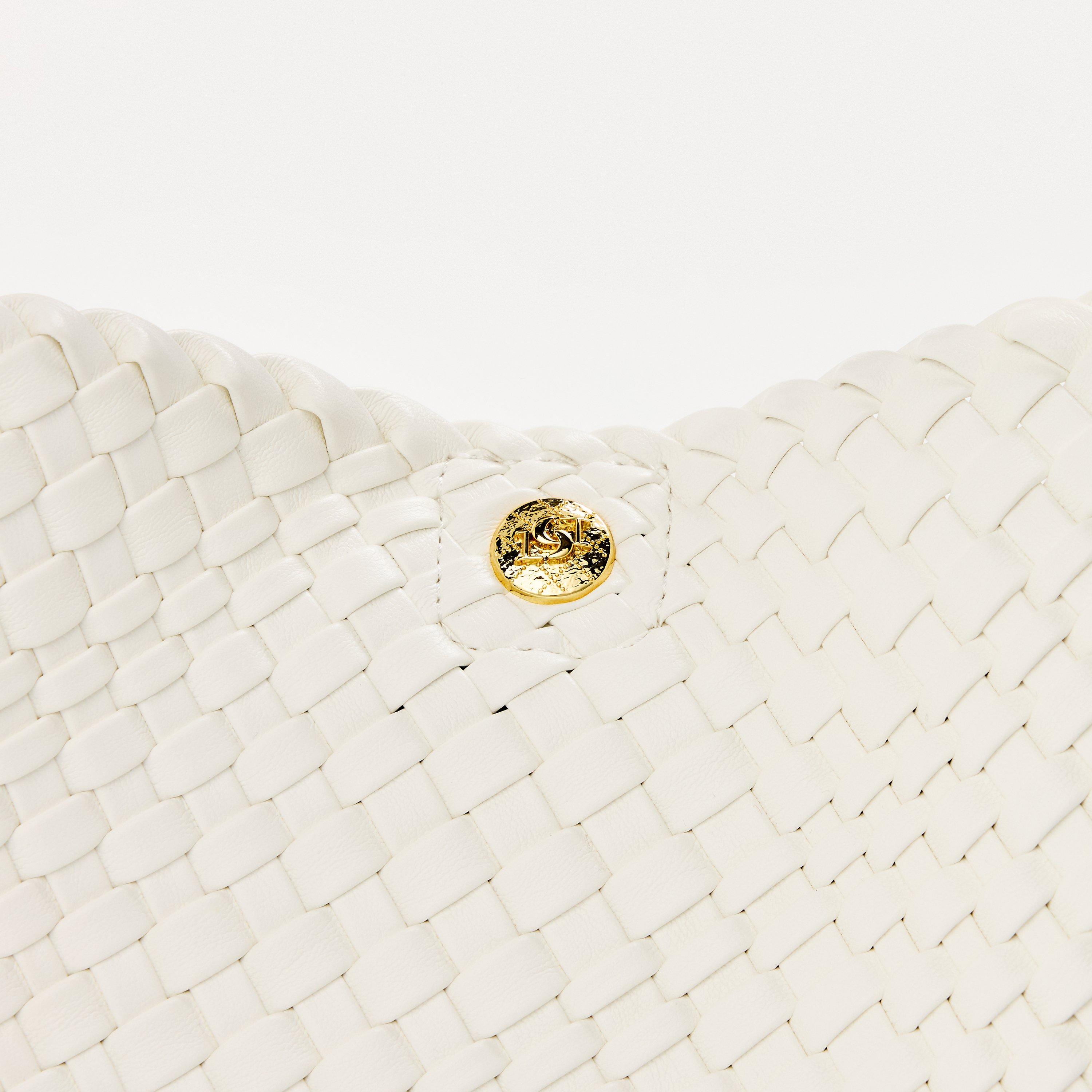 WHITE - Dune London - Women's Woven Hobo Bag - 4