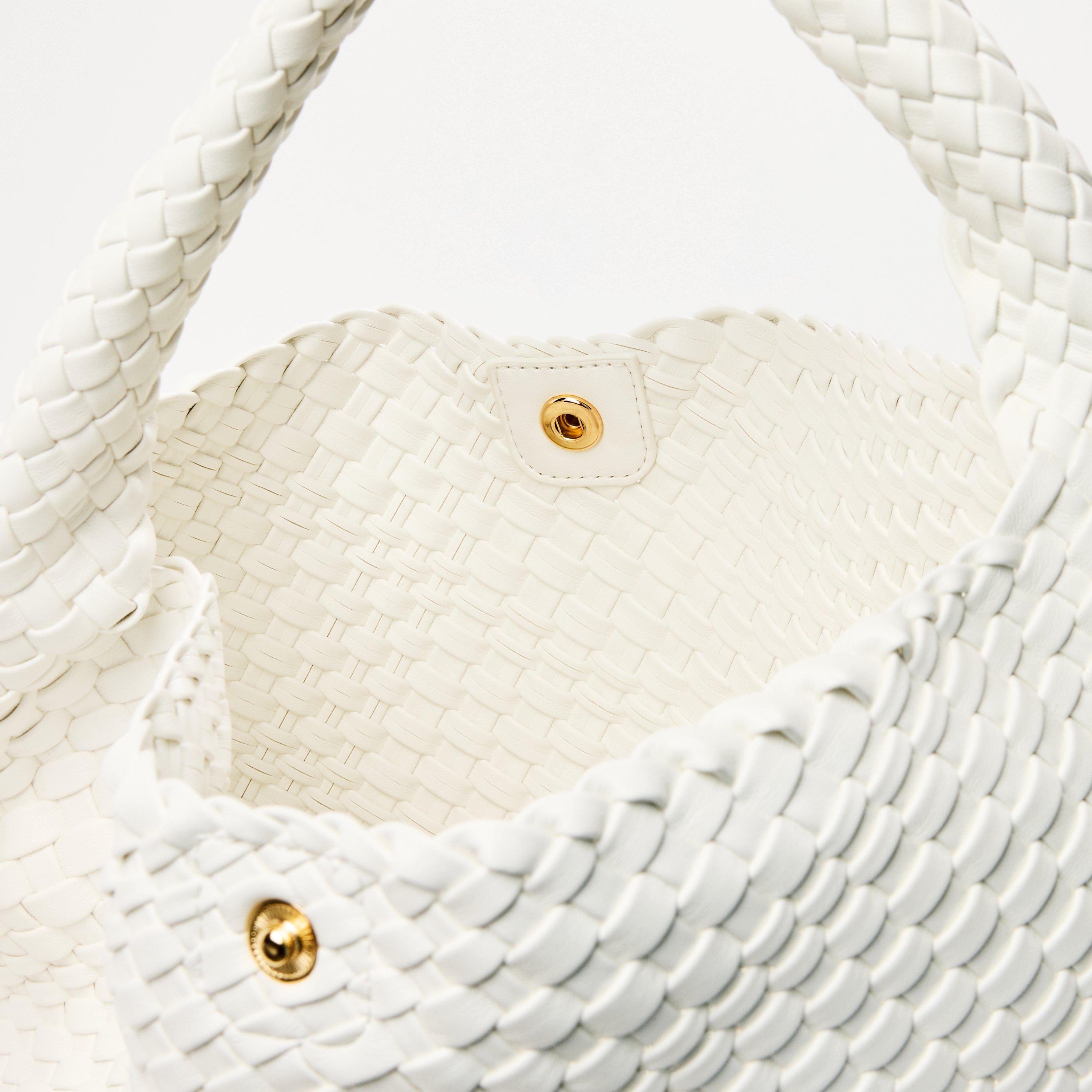 WHITE - Dune London - Women's Woven Hobo Bag - 5