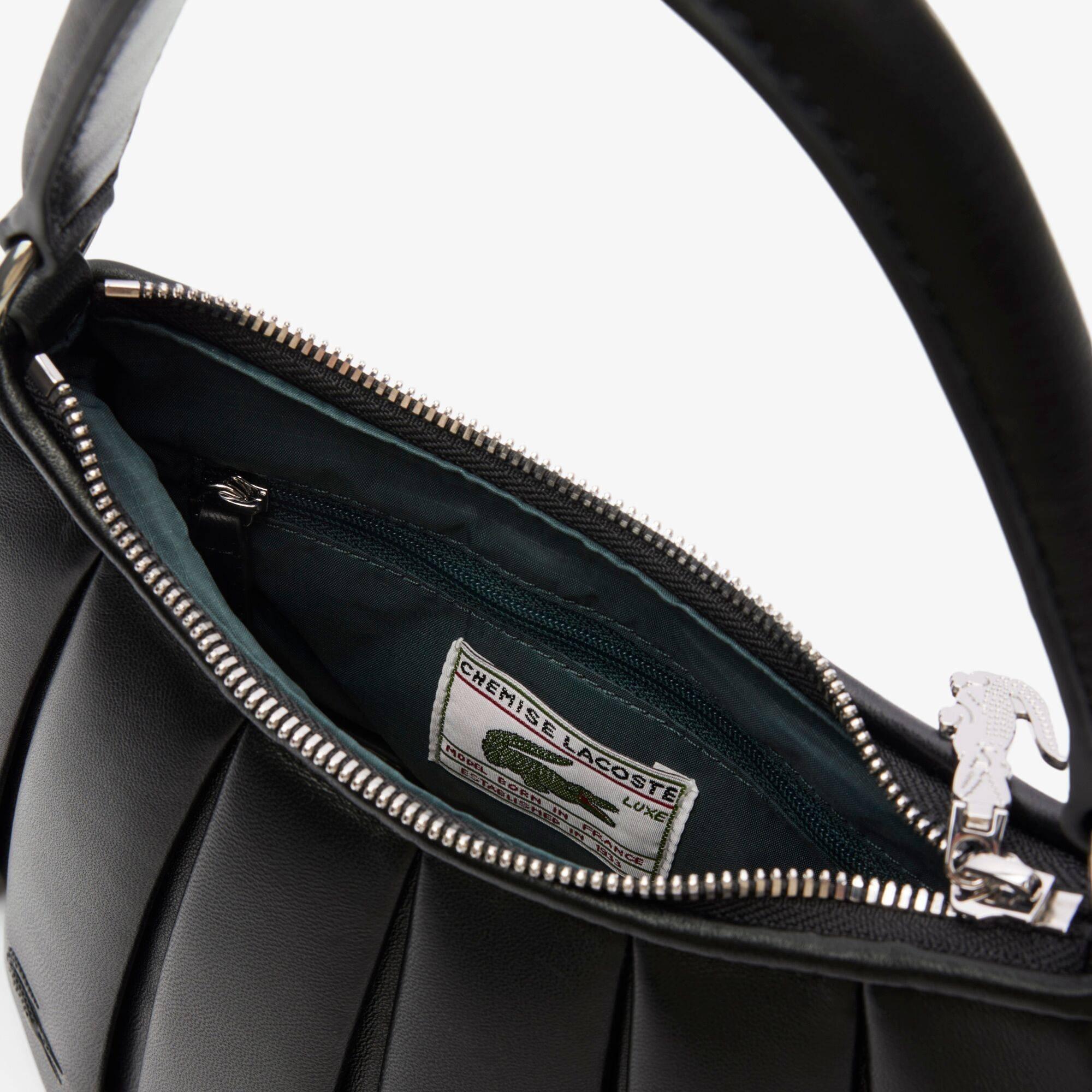 Noir - Lacoste - Women's Lenglen Shoulder Bags - 5