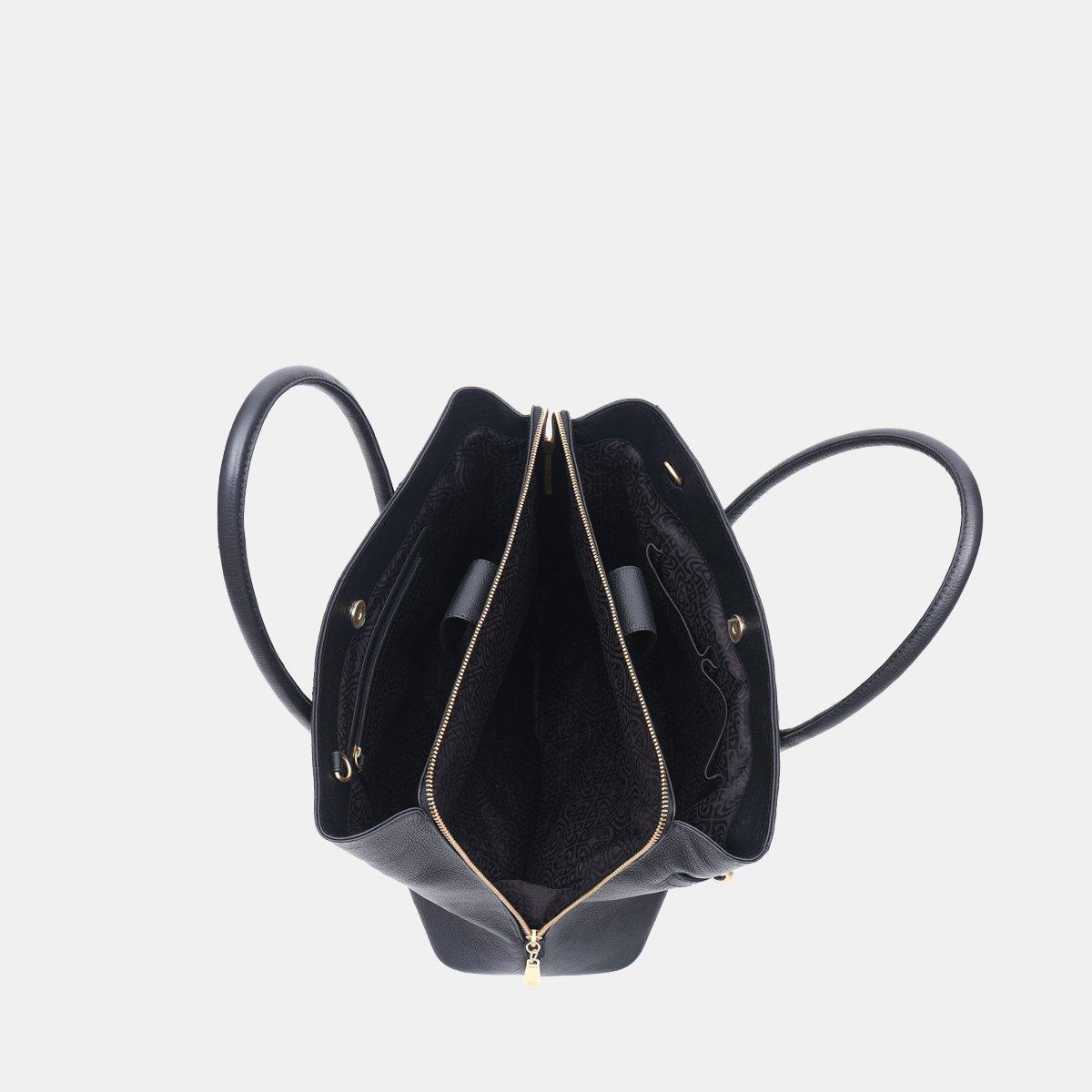 Black - Biba - Women's Fifi Leather Multiway Tote Bag - 4