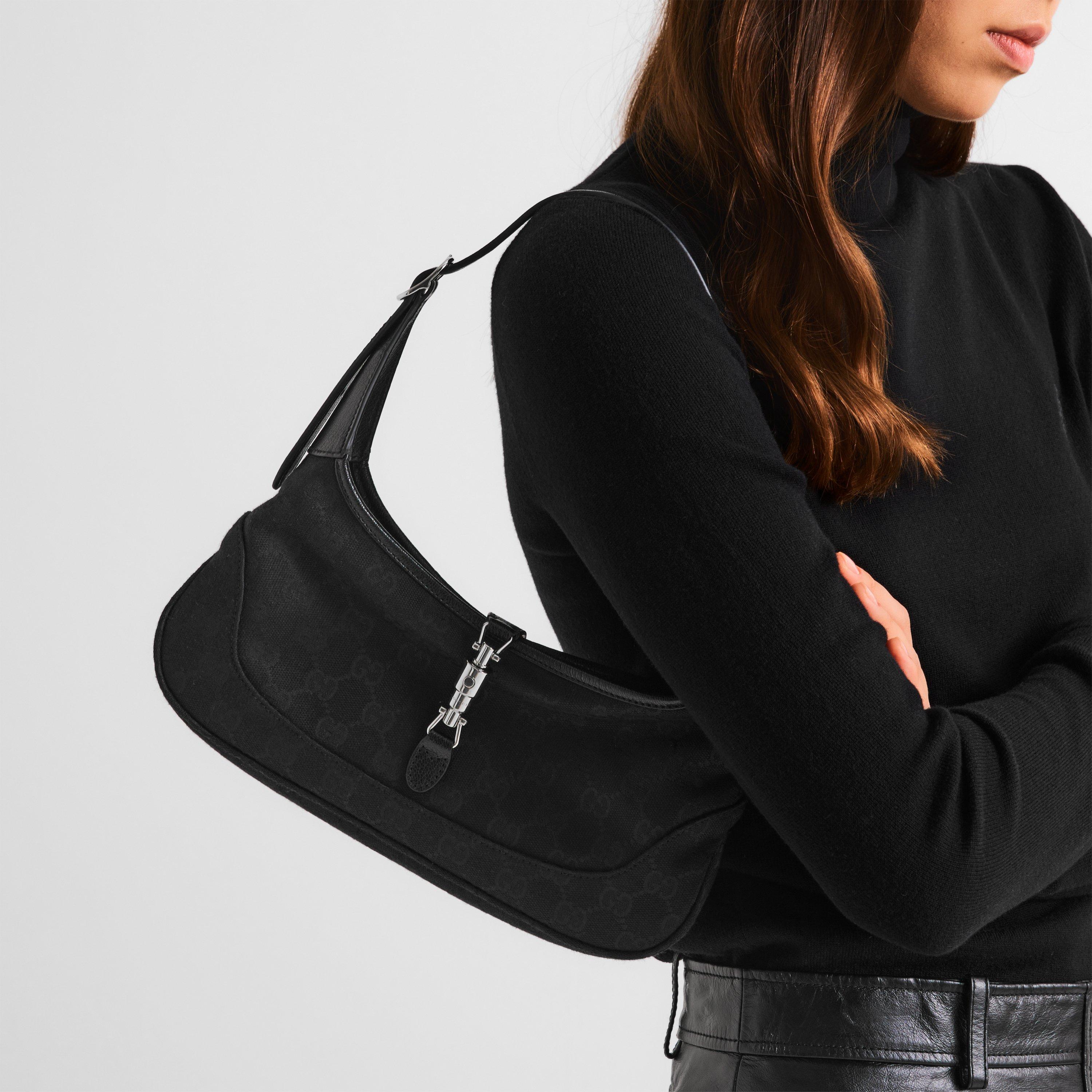 Black/Black - Gucci - Jackie Slim Medium Shoulder Bag - 3