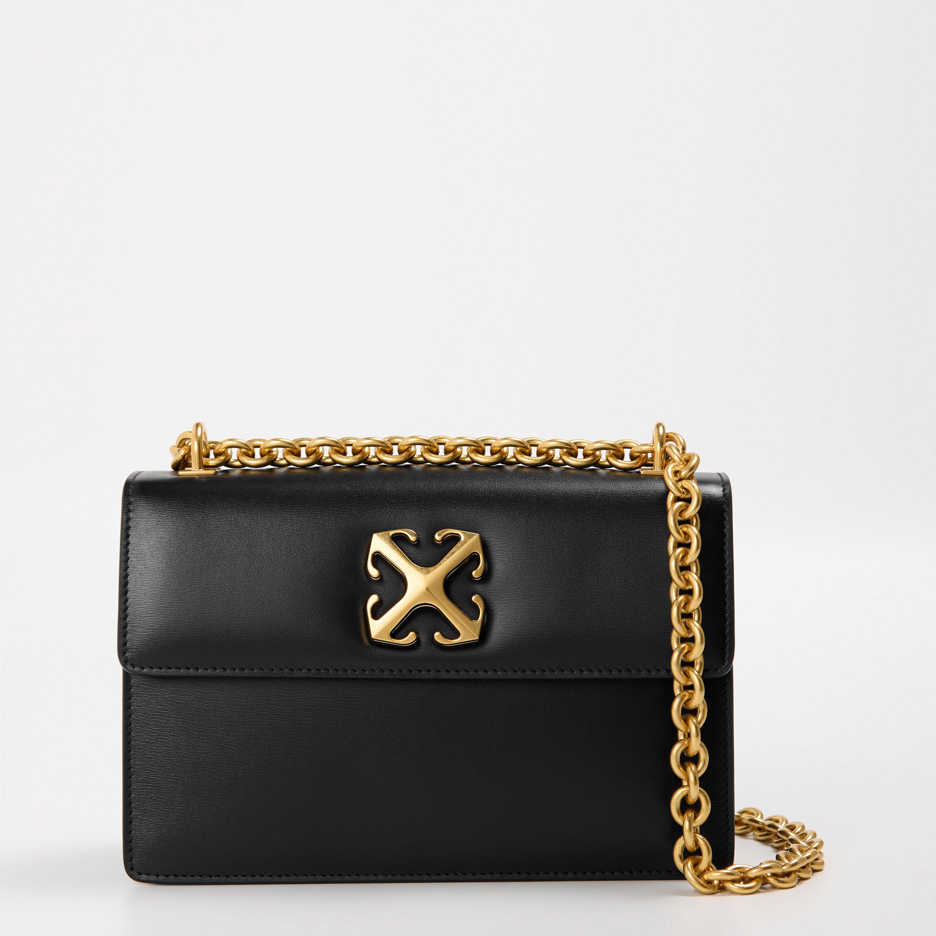 Zwart - Off White - Women's Shoulder Bag - 1