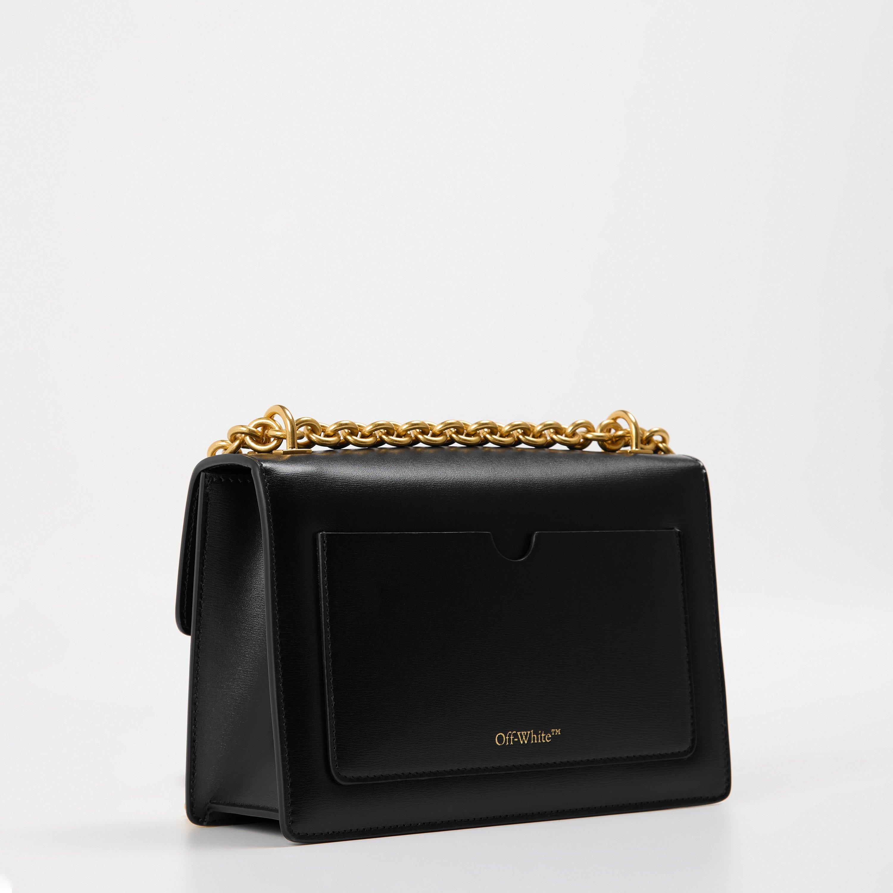 Zwart - Off White - Women's Shoulder Bag - 2