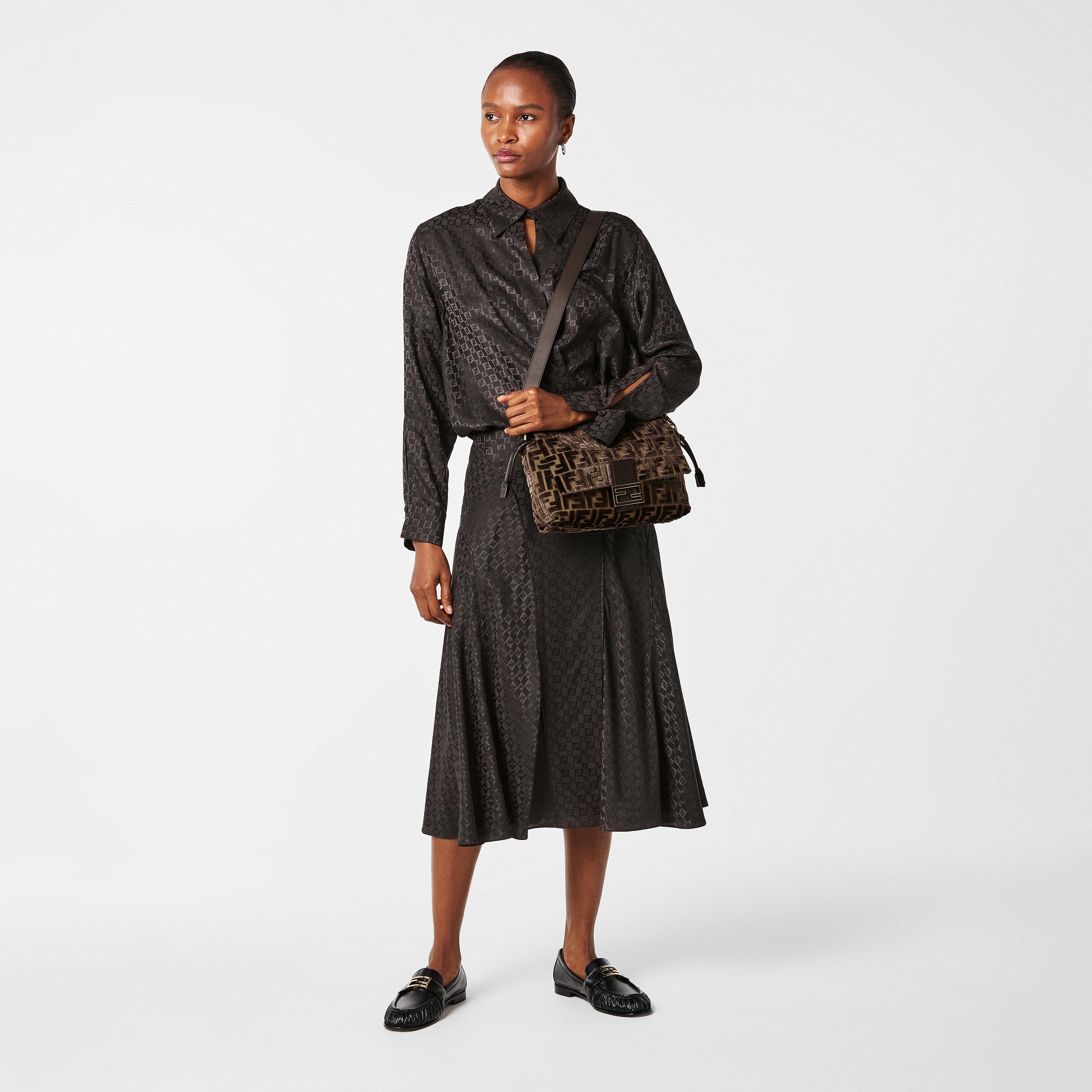 Chocolate - Fendi - Women's Mamma Shoulder Bag - 6