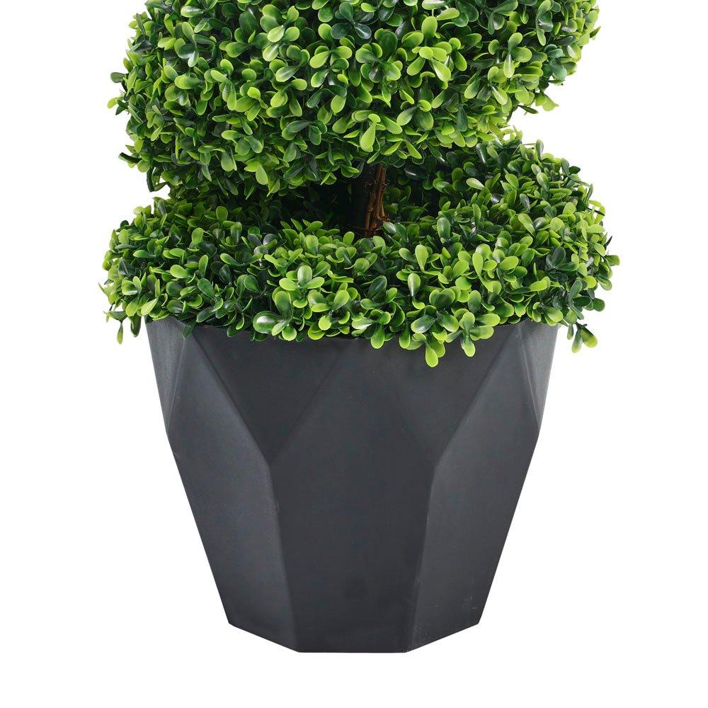 Green - LIFE IDEAS - 2x Topiary Spiral Boxwood Fake Trees - 6
