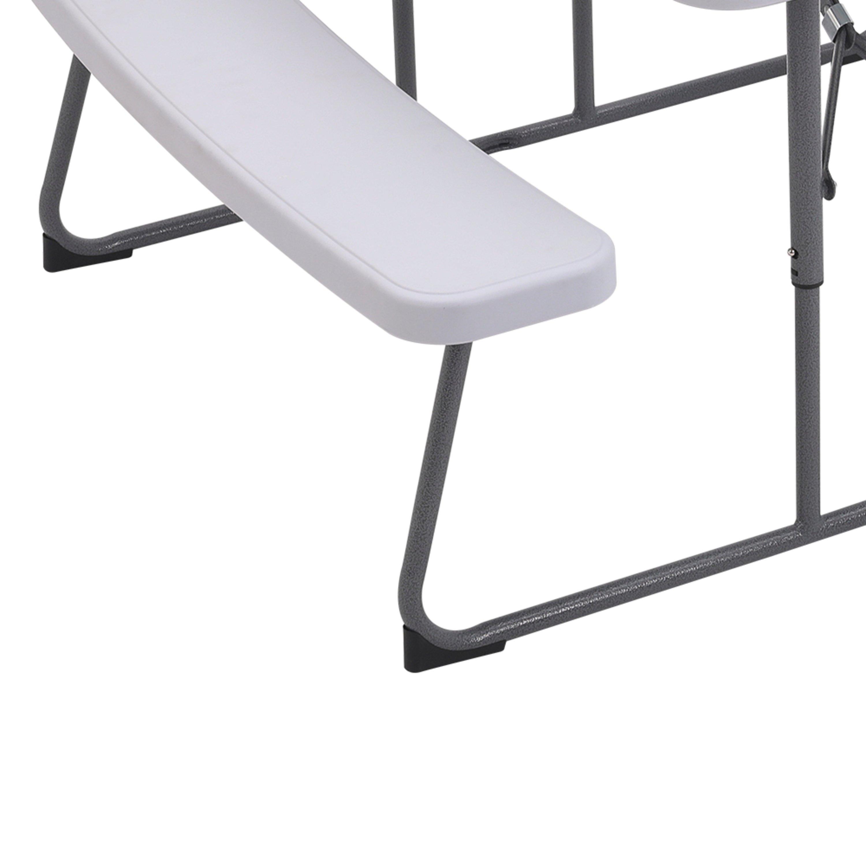 White - Breeins - 54x95.5x83cm Foldable Picnic Table and Bench Set - 11